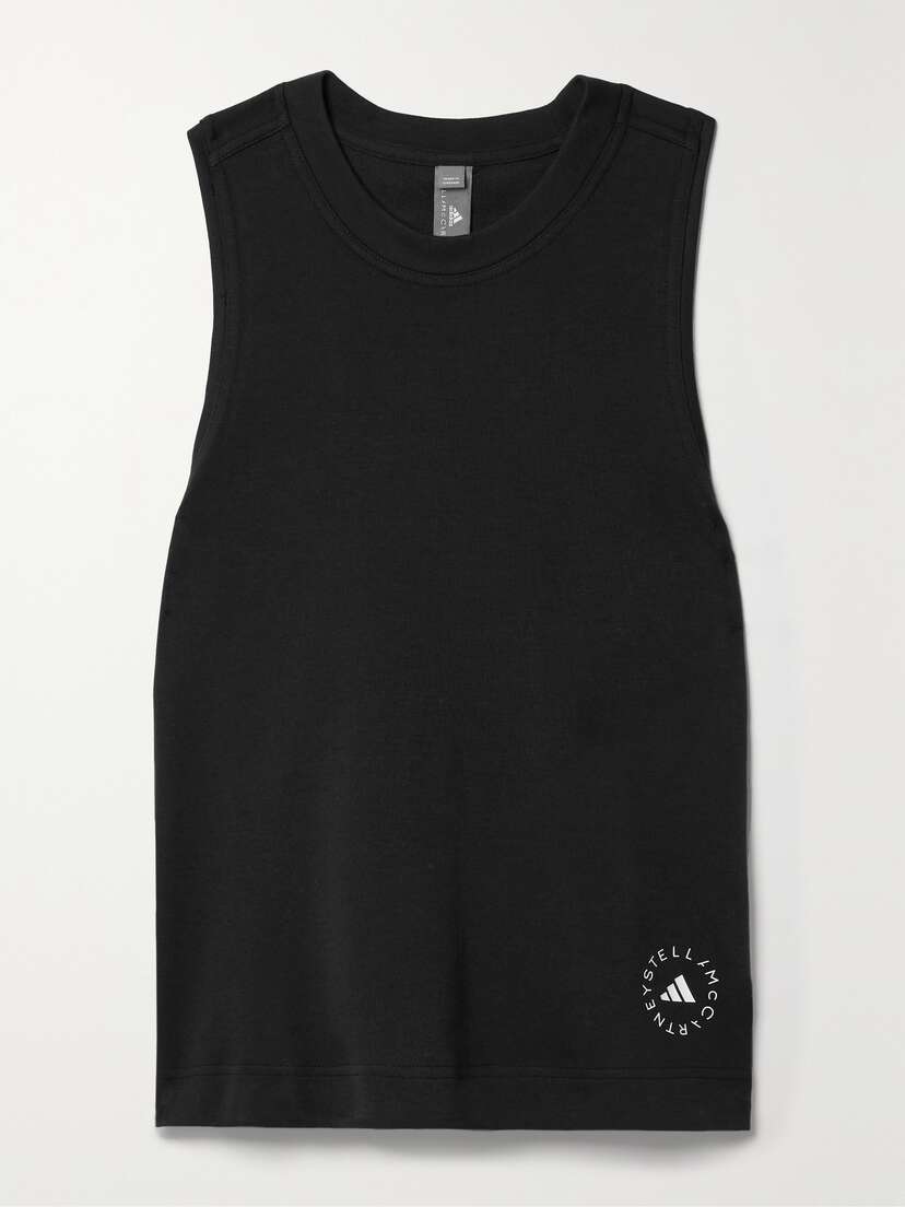 adidas by Stella McCartney Printed Organic Cotton-blend Jersey Tank - x large
