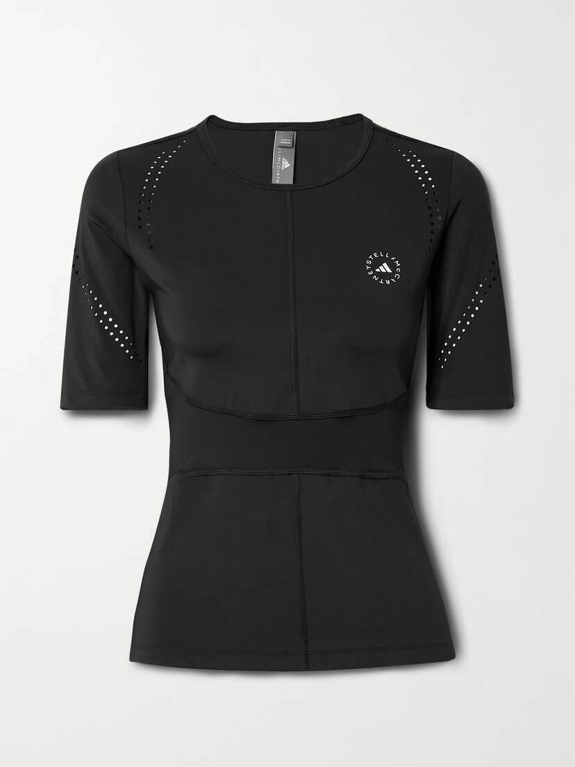 adidas by Stella McCartney Truepurpose Perforated Printed Stretch Recycled Top - x large