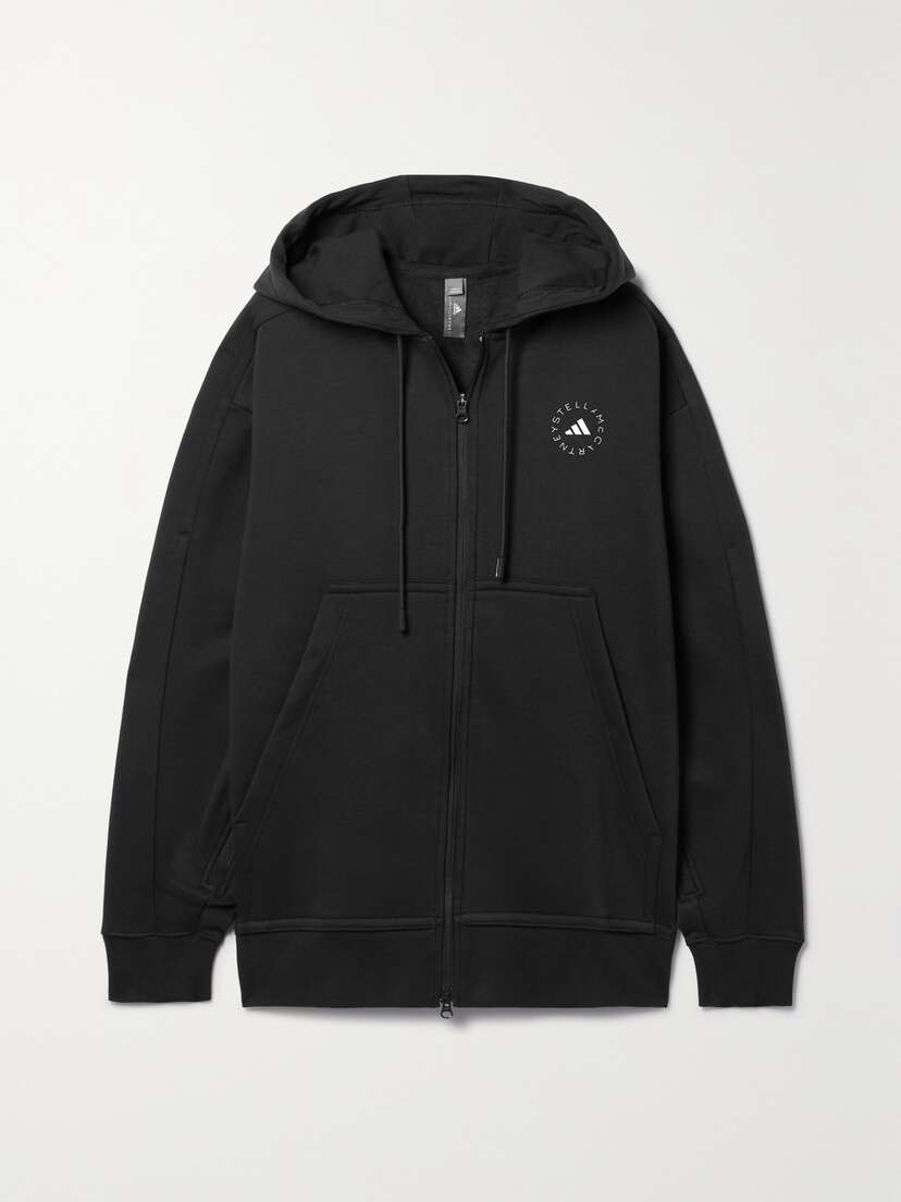 adidas by Stella McCartney Oversized Printed Organic Cotton-blend Jersey Hoodie - x large