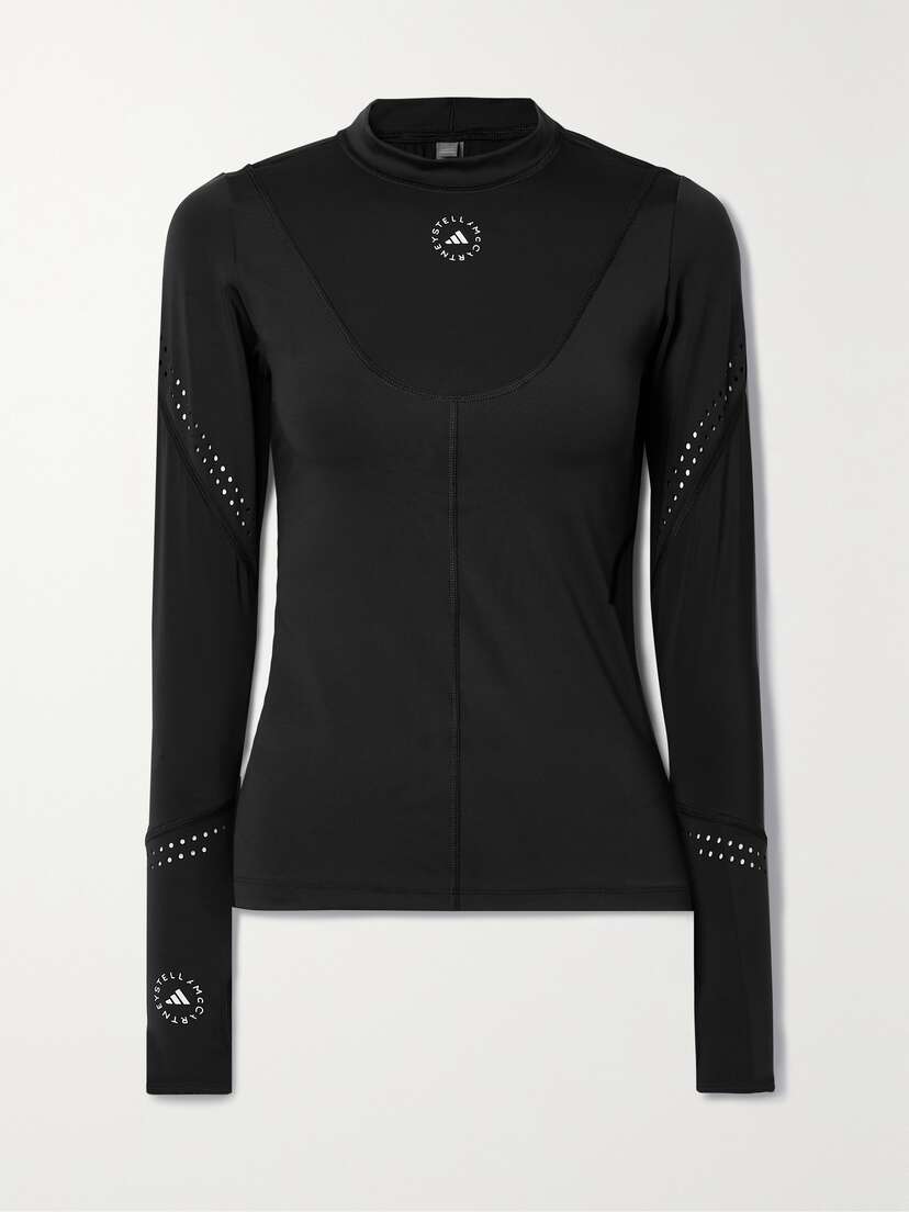 adidas by Stella McCartney Truepurpose Perforated Printed Stretch Recycled Top
