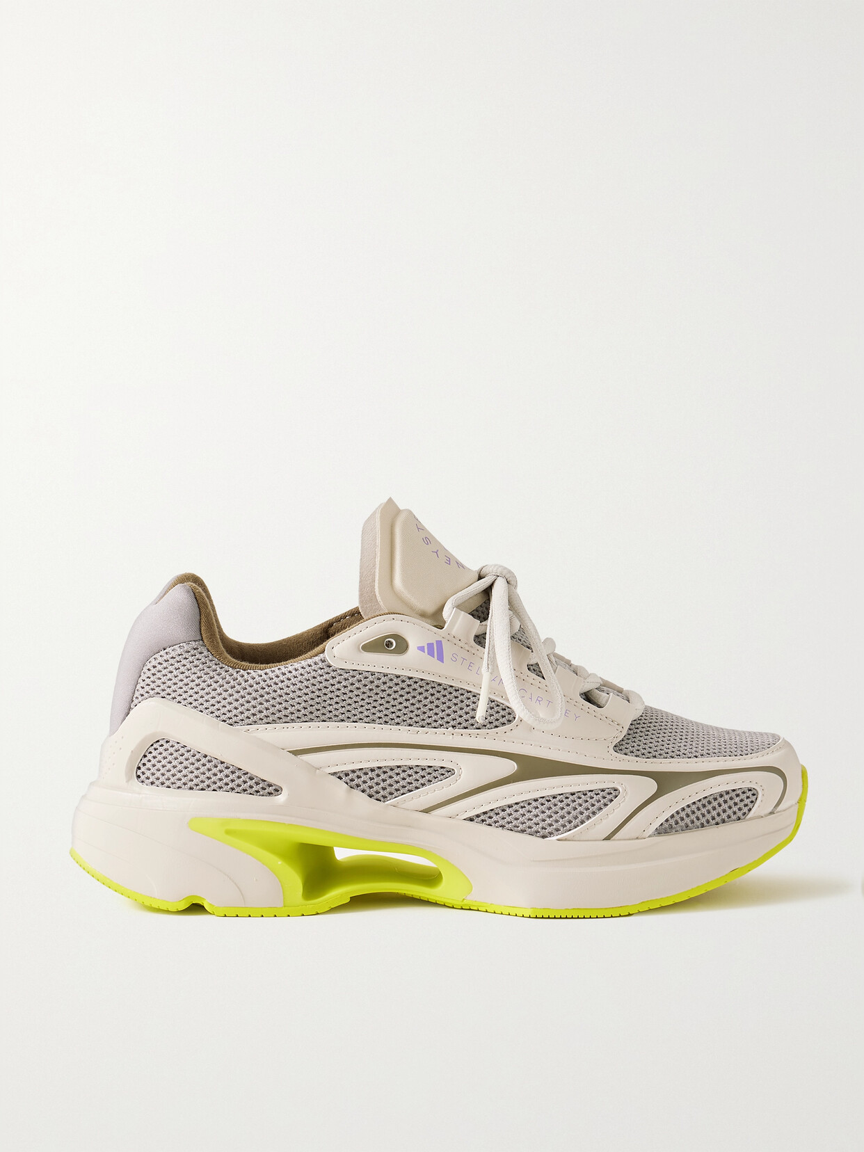 adidas by Stella McCartney - Sportswear 2000 Rubber-trimmed Mesh Sneakers - Gray