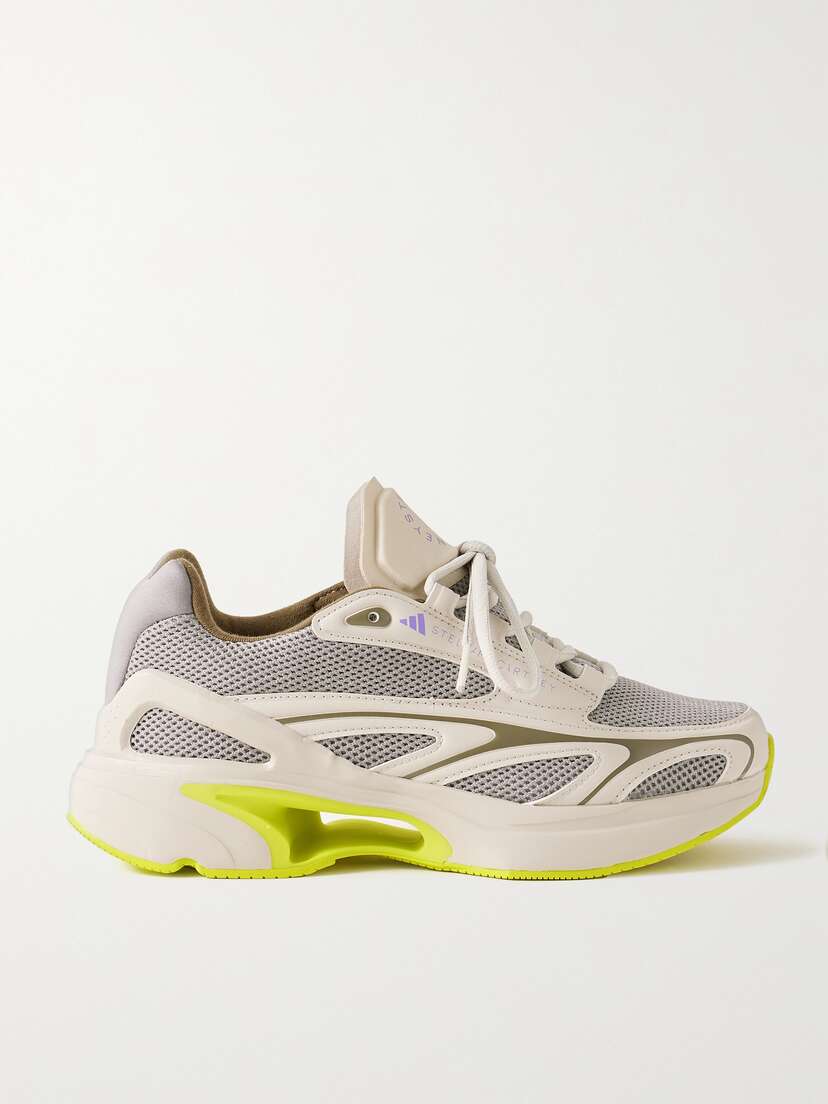 adidas by Stella McCartney Sportswear 2000 Rubber-trimmed Mesh Sneakers - UK 8