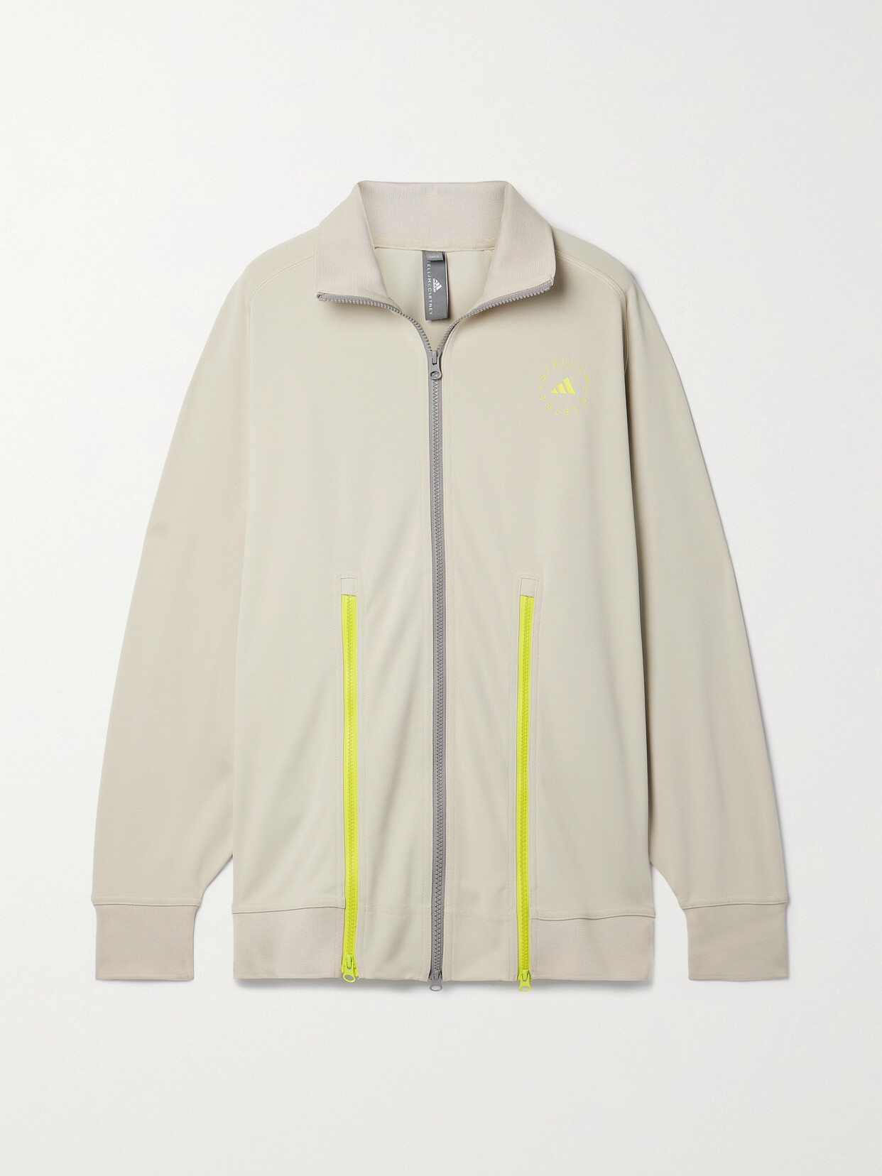 Adidas By Stella Mccartney Sportjacke Mit Logo-print In Neutrals