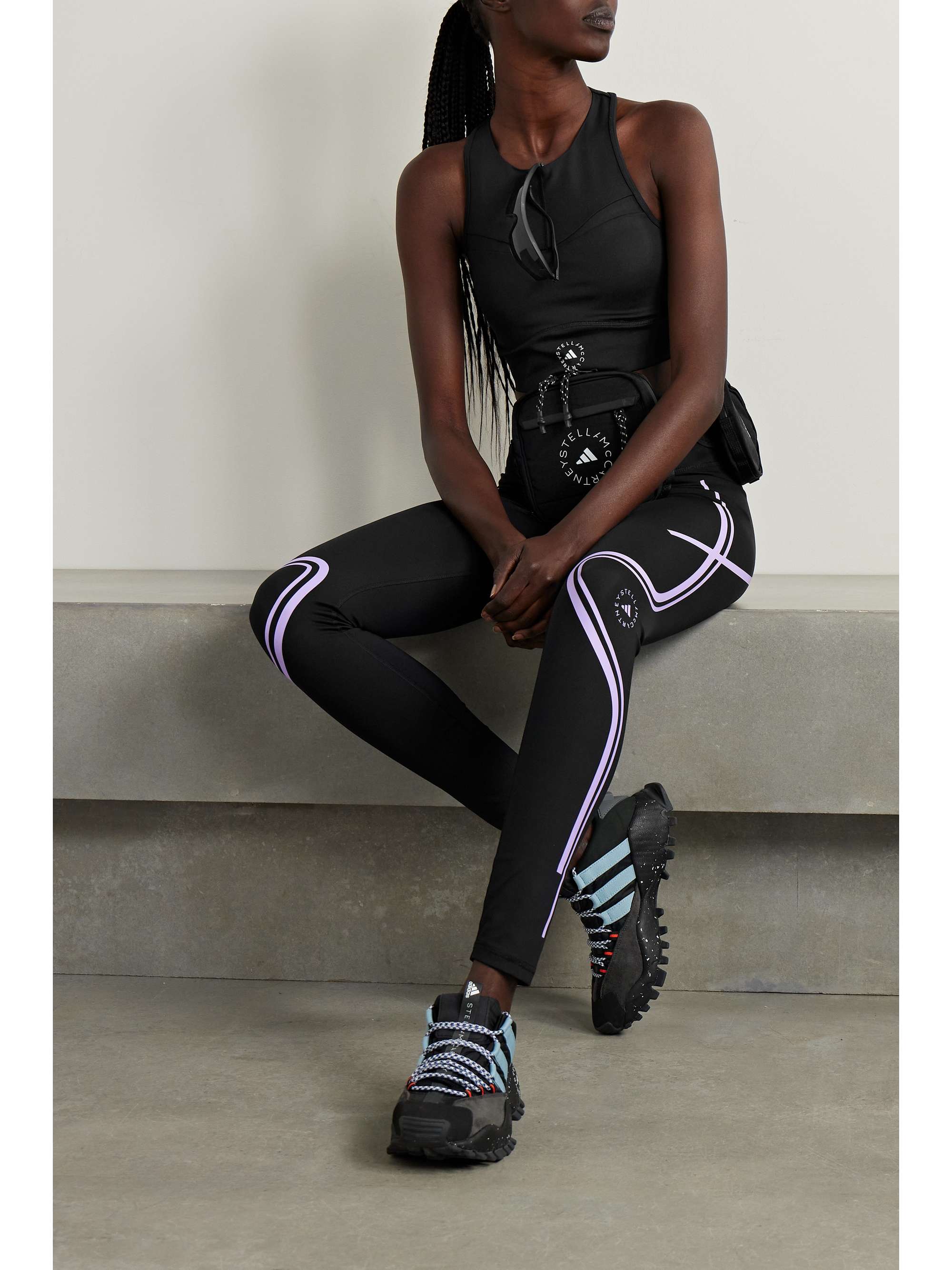 ADIDAS BY STELLA MCCARTNEY TruePace printed stretch recycled leggings