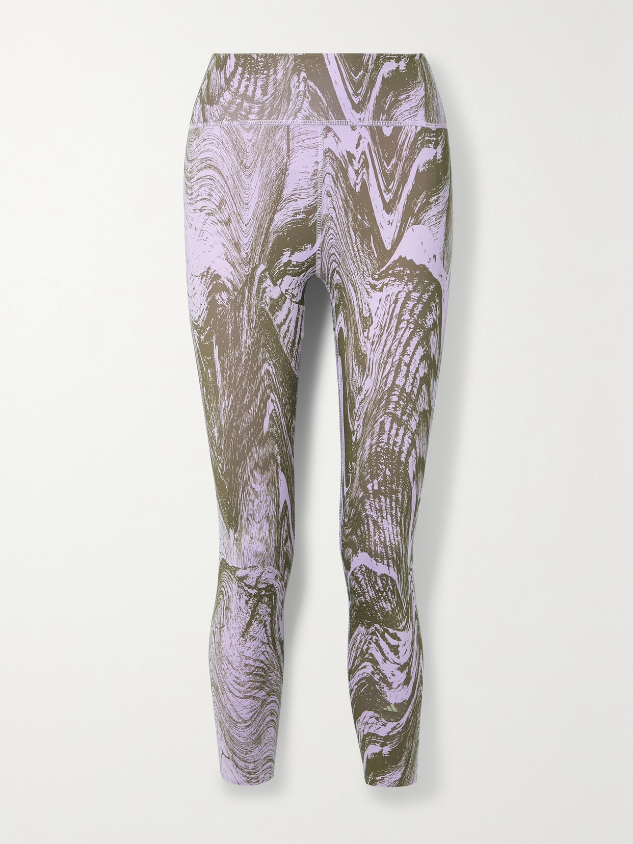 Shop Adidas By Stella Mccartney Truepurpose Optime Printed Recycled-stretch Jersey 7/8 Leggings In Purple