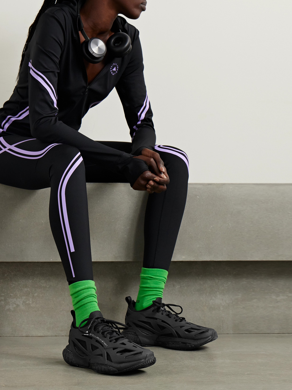 Adidas By Stella Mccartney X Stella Mccartney Solarglide Sneakers In Black