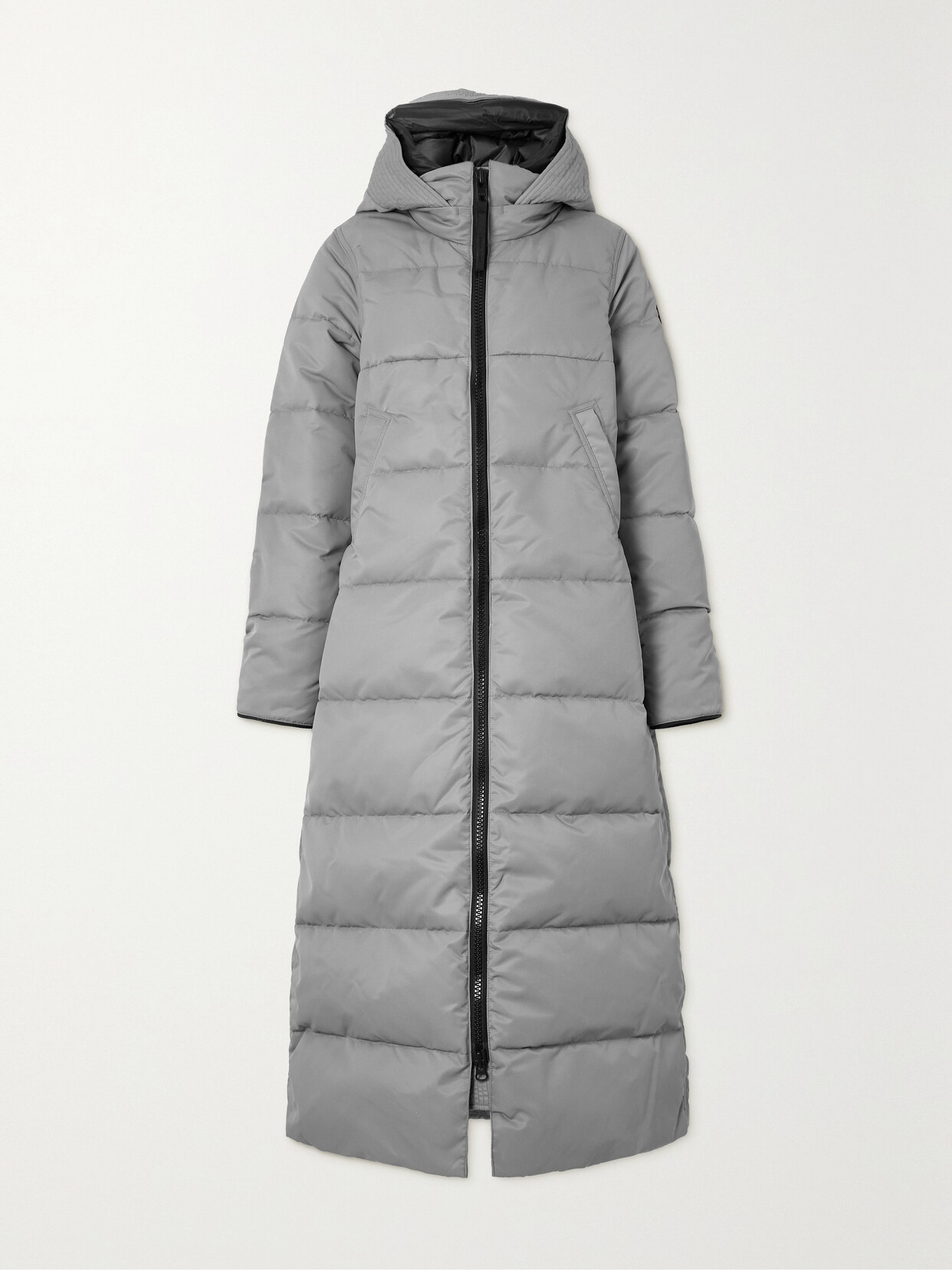 Shop Canada Goose Mystique Nylon Quilted Down Coat In Gray