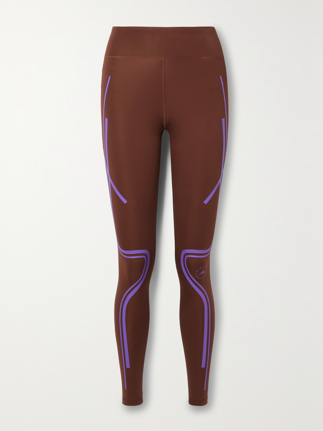 Adidas by Stella McCartney Truepace Printed Stretch Recycled Leggings - Burgundy