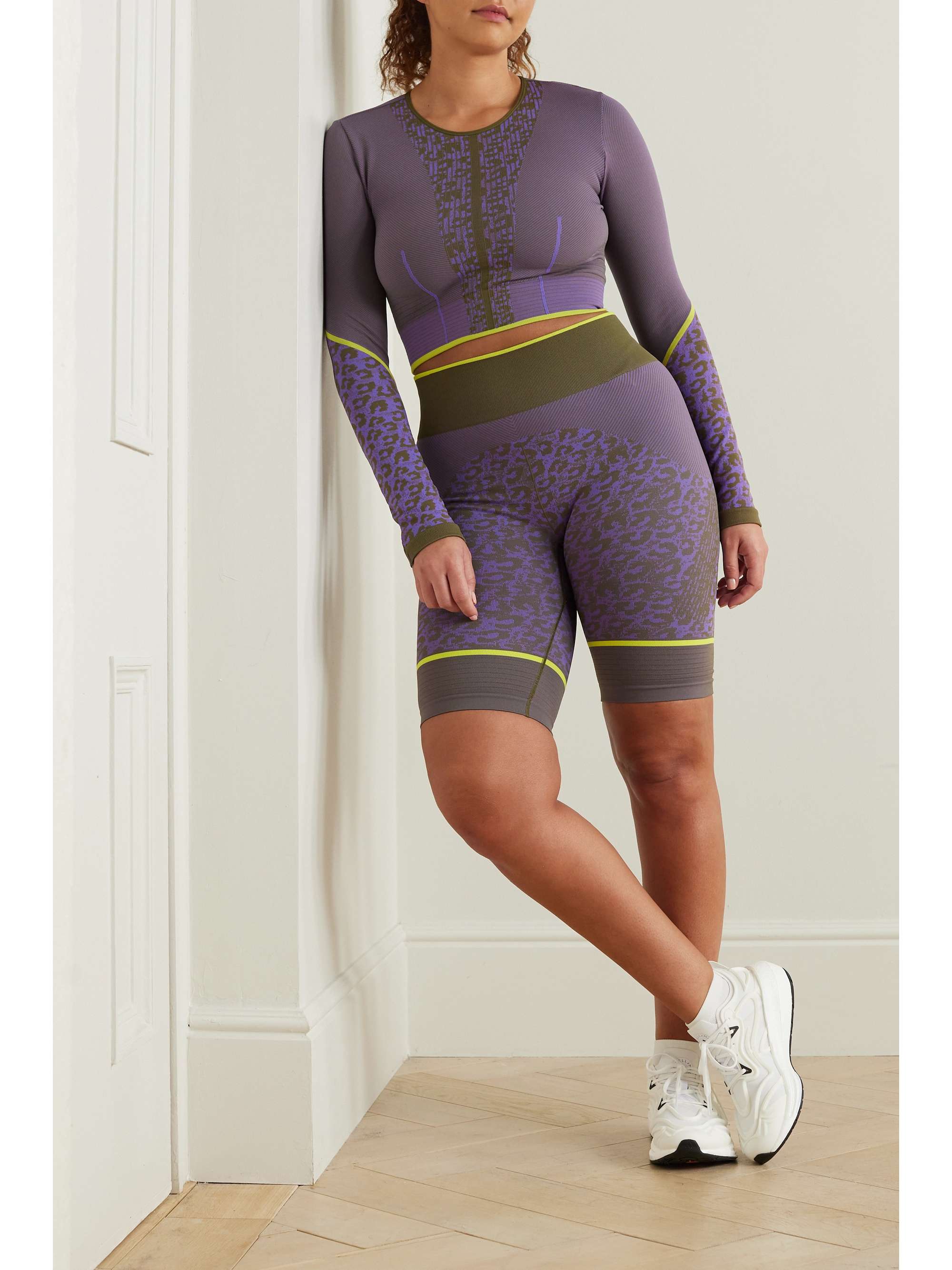 ADIDAS BY STELLA MCCARTNEY TruePurpose perforated printed stretch