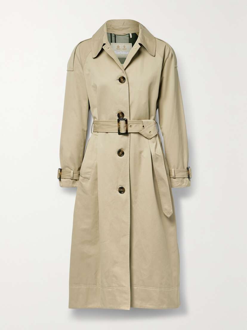 Barbour Marie Belted Cotton-blend Trench Coat - UK 18
