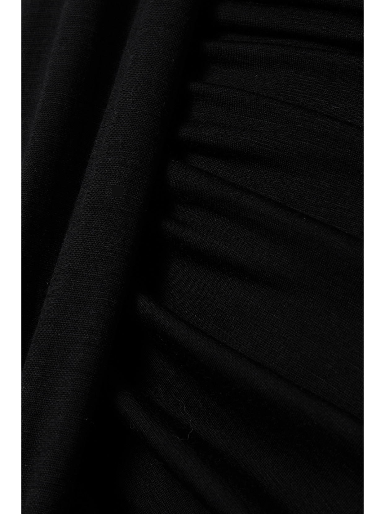 Saint Laurent Draped Wool-jersey Mini Dress In Black
