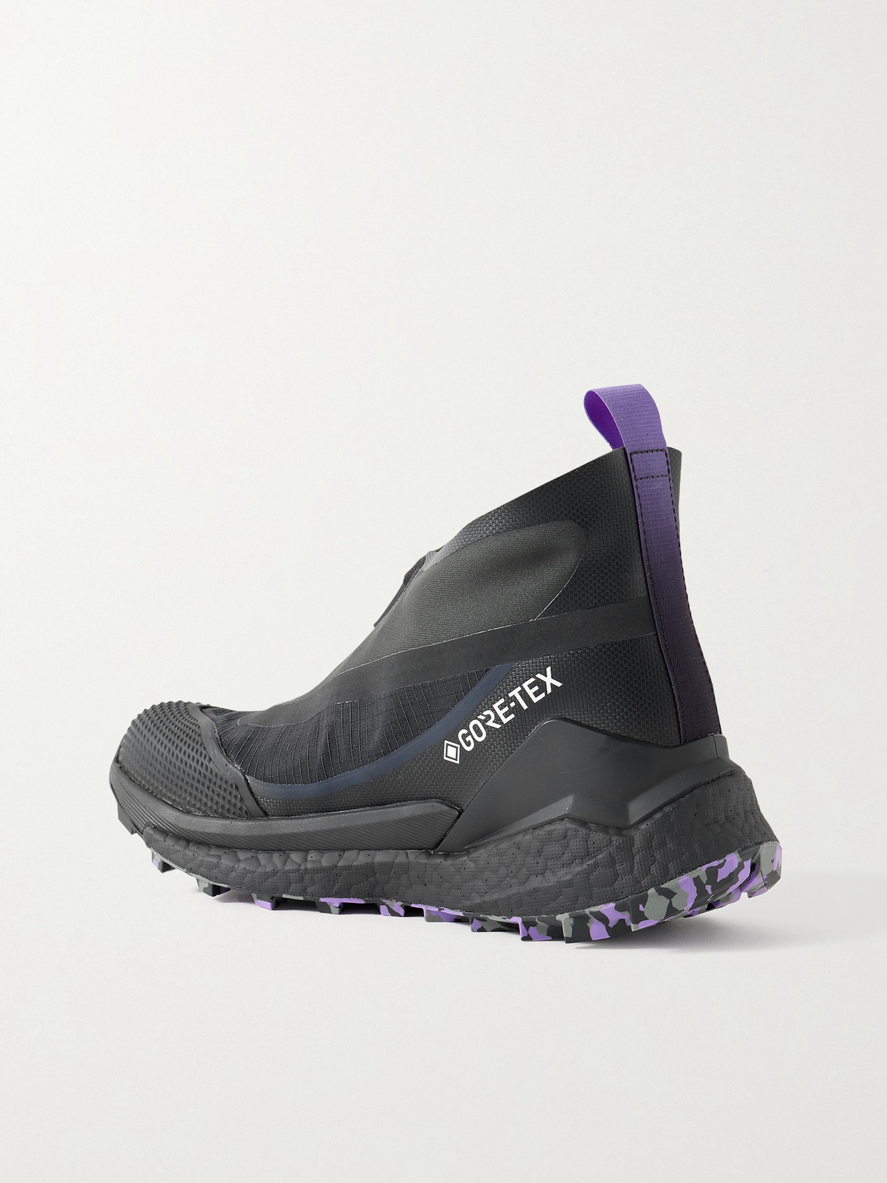 Shop Adidas By Stella Mccartney Terrex Free Hiker Rubber-trimmed Gore-tex® Ankle Boots In Black