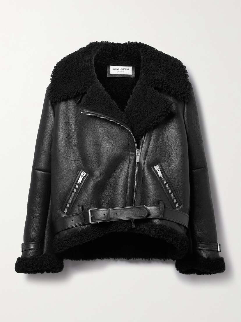 Saint Laurent Shearling Biker Jacket