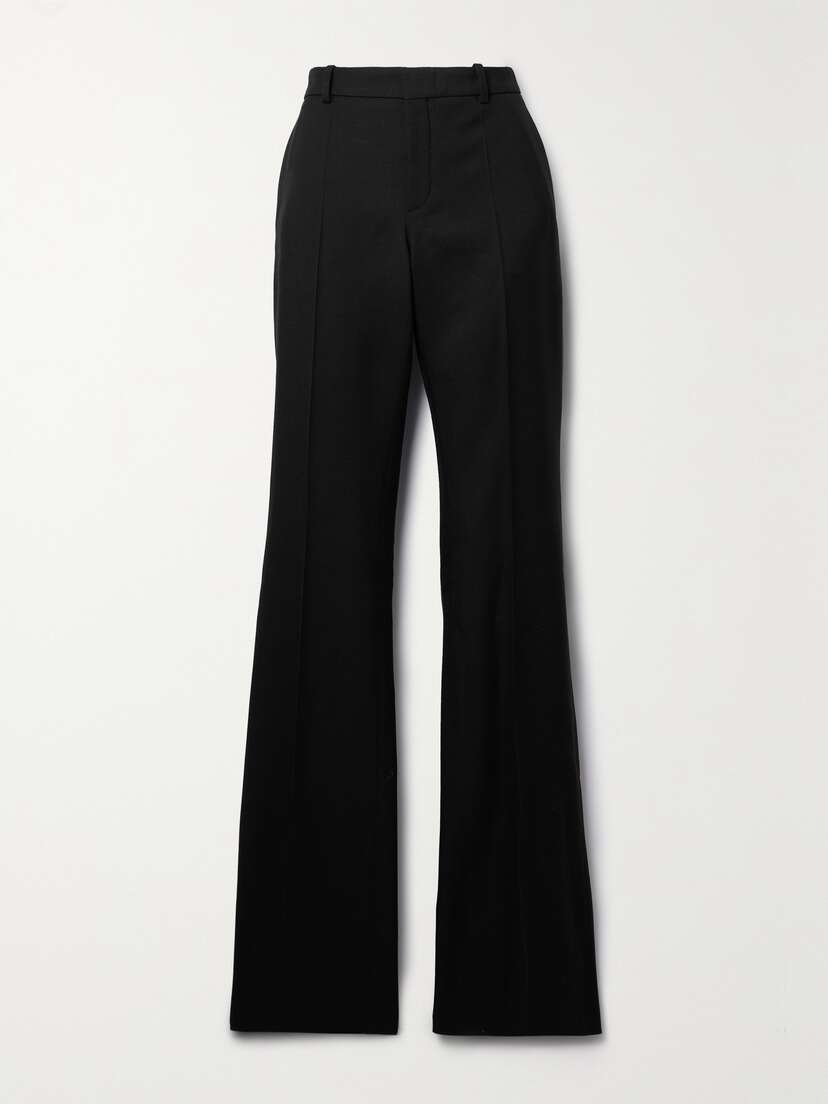 Saint Laurent Wool-gabardine Flared Pants