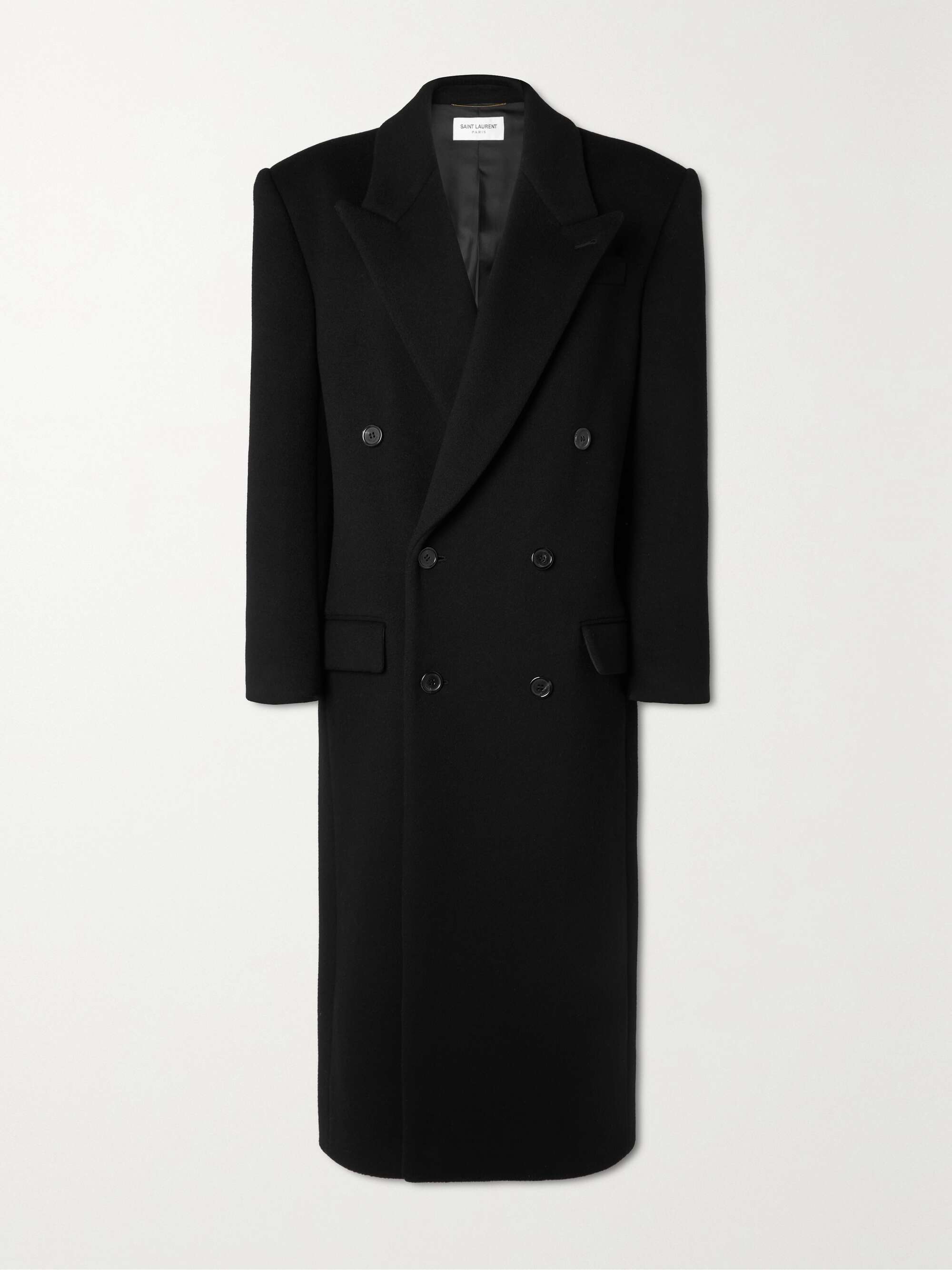 Saint laurent double breasted coat 2025