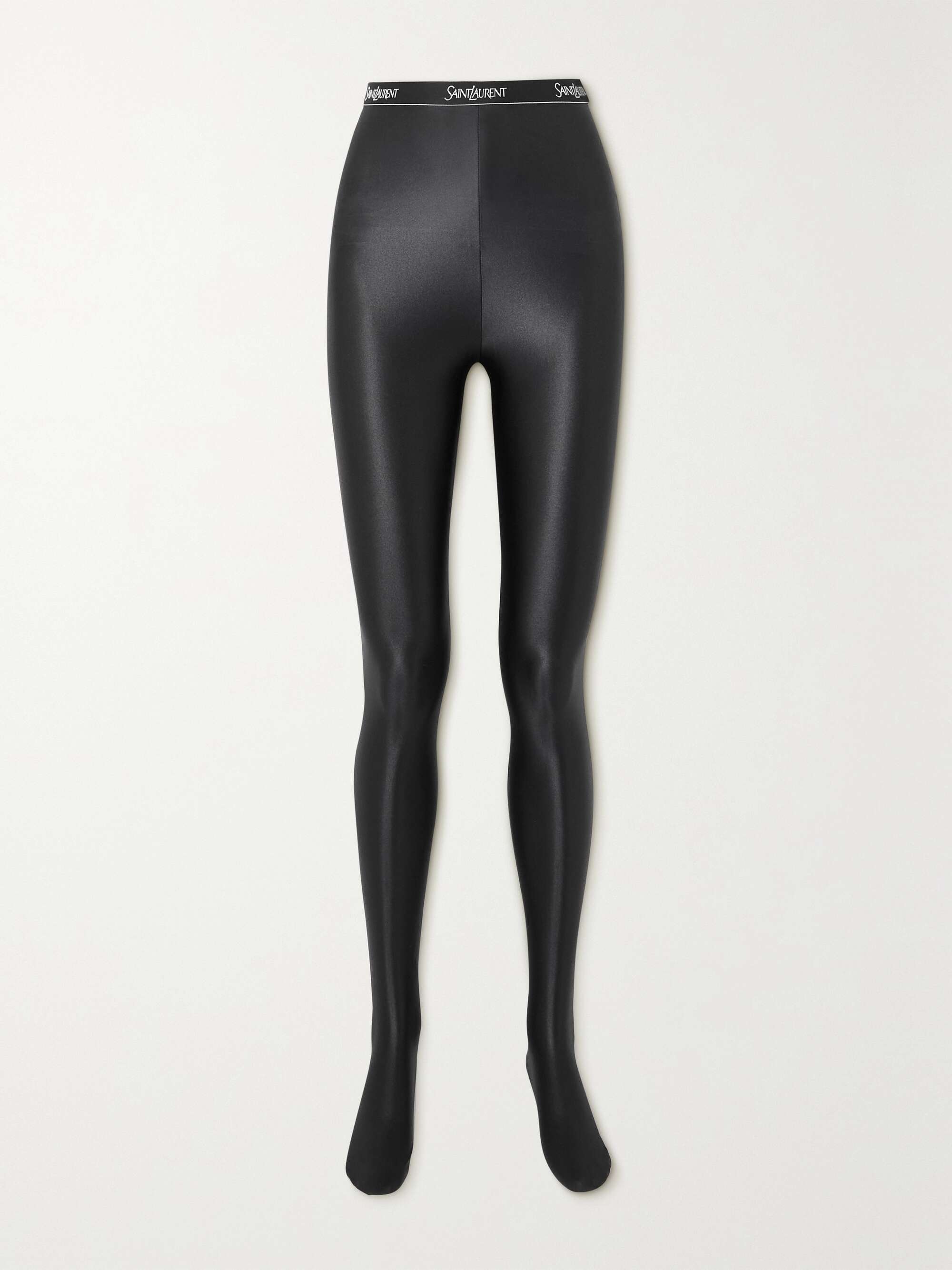 SAINT LAURENT Glossed stretch leggings