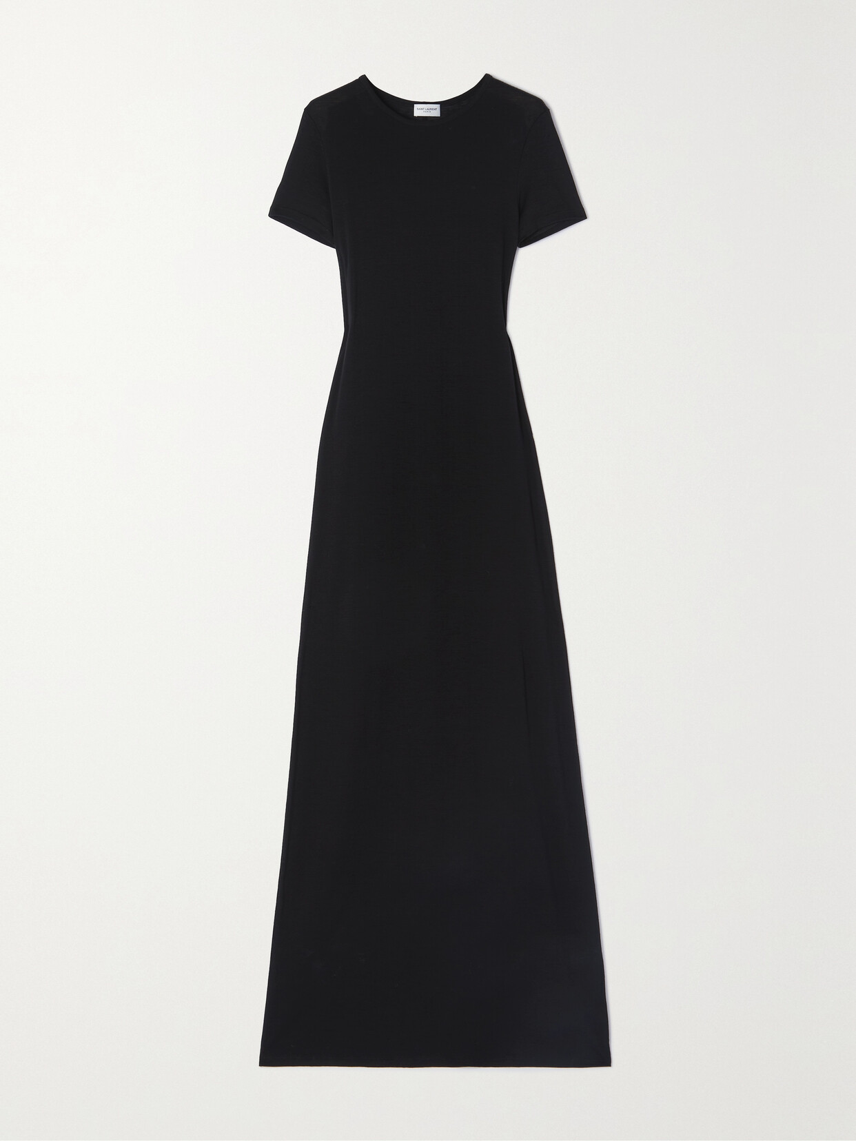 Saint Laurent Wool-jersey Maxi Dress In Black