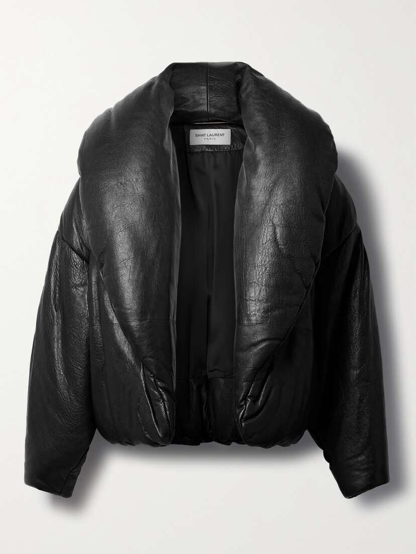 Saint Laurent Padded Textured-leather Jacket