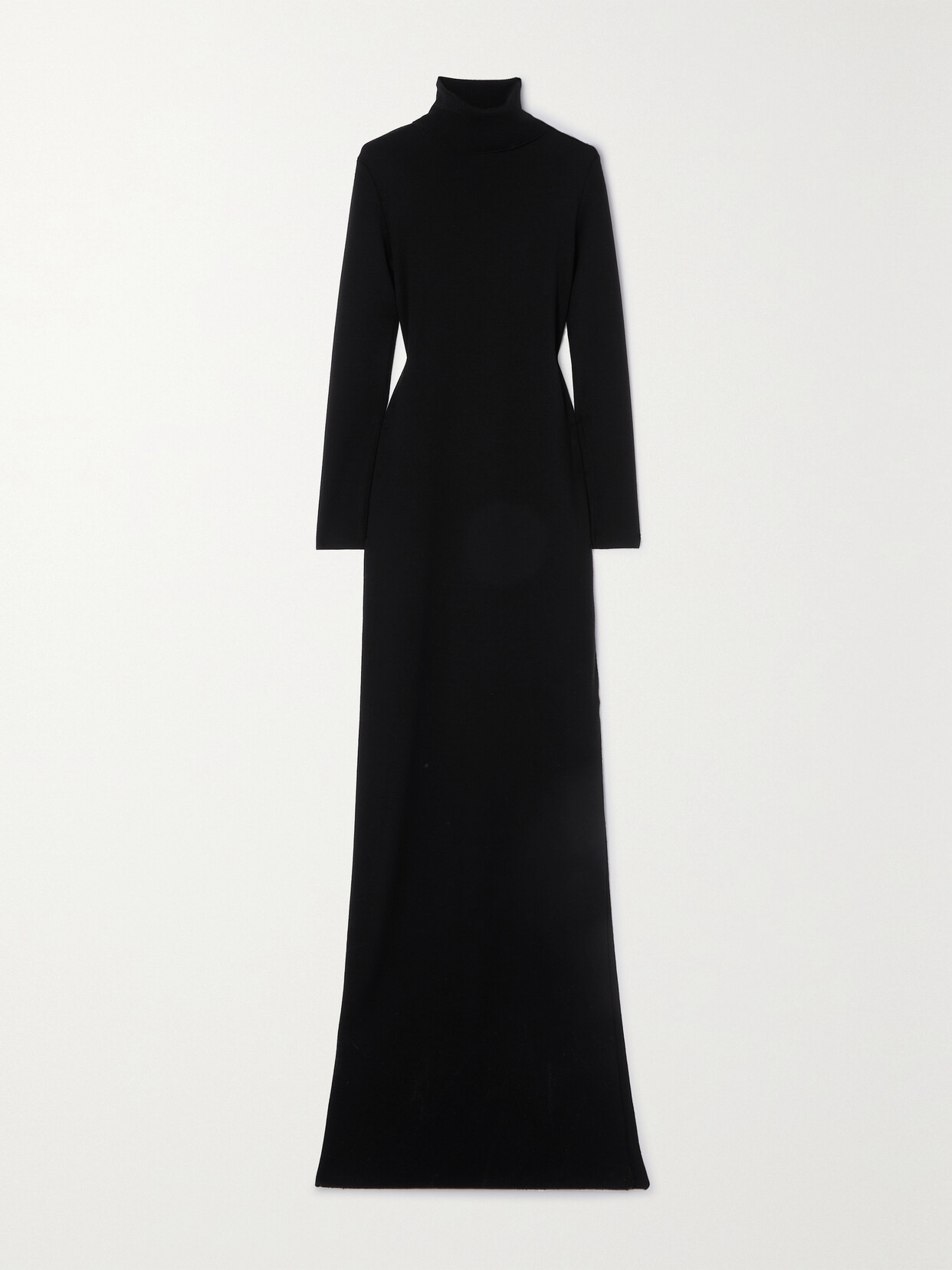 SAINT LAURENT - Cutout Wool Turtleneck Maxi Dress - Black