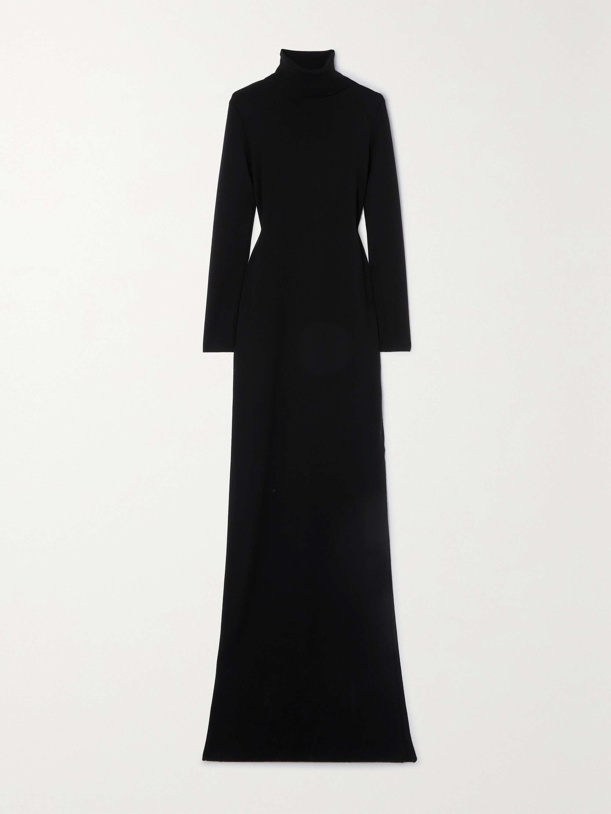 SAINT LAURENT wool One piece dress Tunic formal 658317 black F34