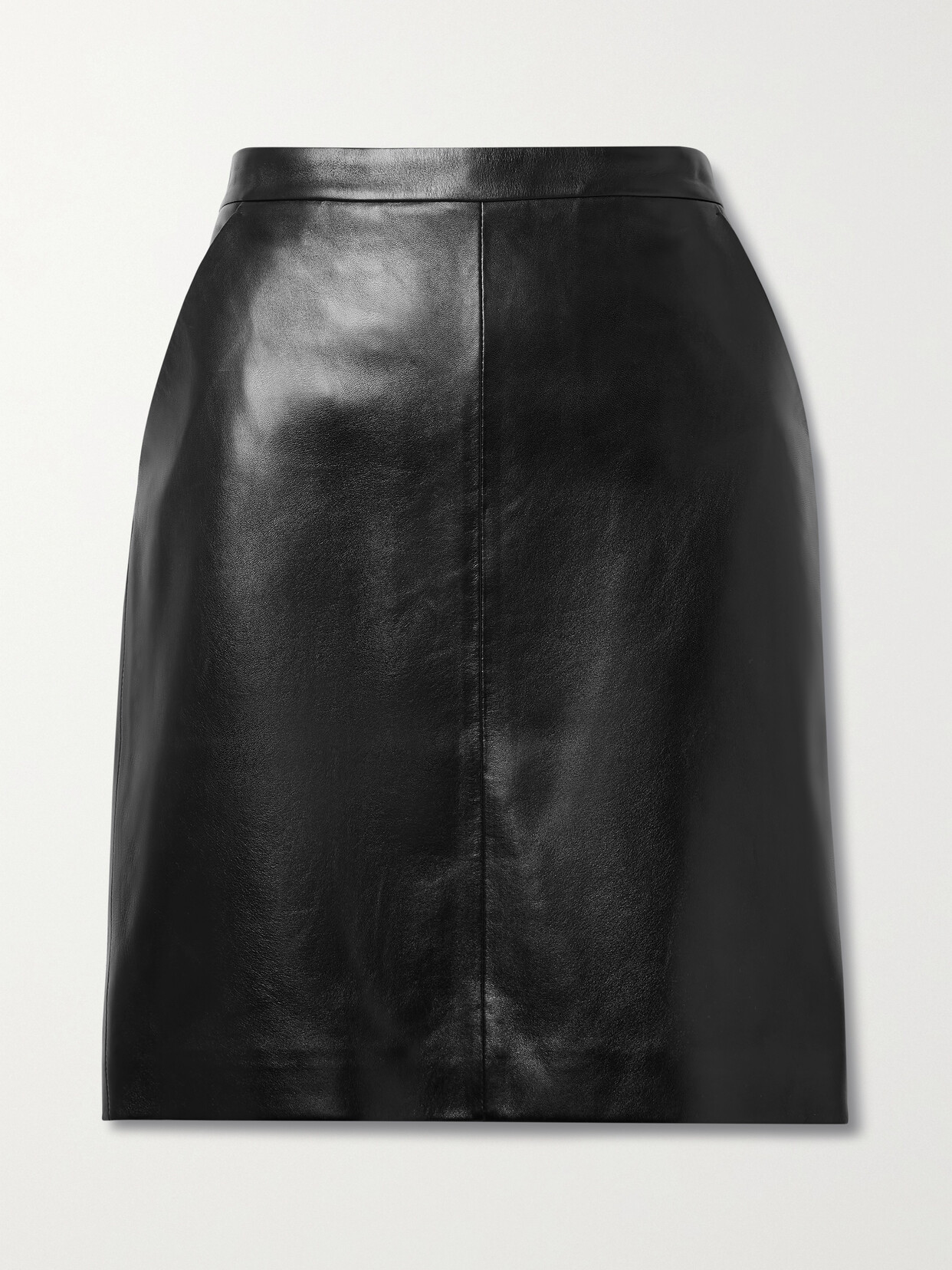 SAINT LAURENT Leather Skirt - Black