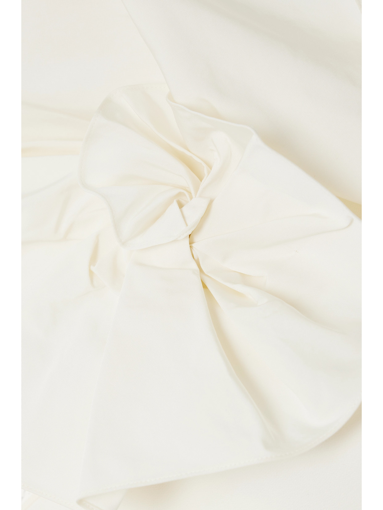 Safiyaa Briannie Strapless Faille-trimmed Stretch-crepe Gown In White