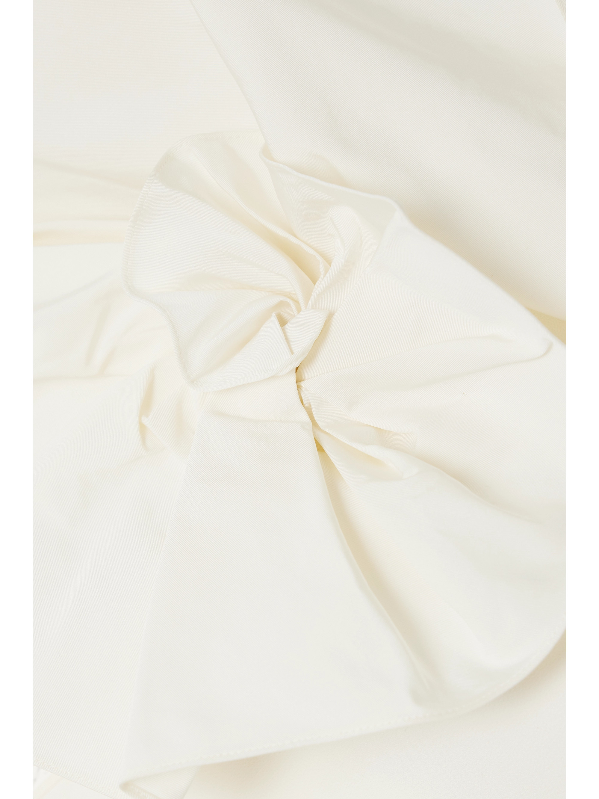 Safiyaa Briannie strapless faille-trimmed stretch-crepe gown