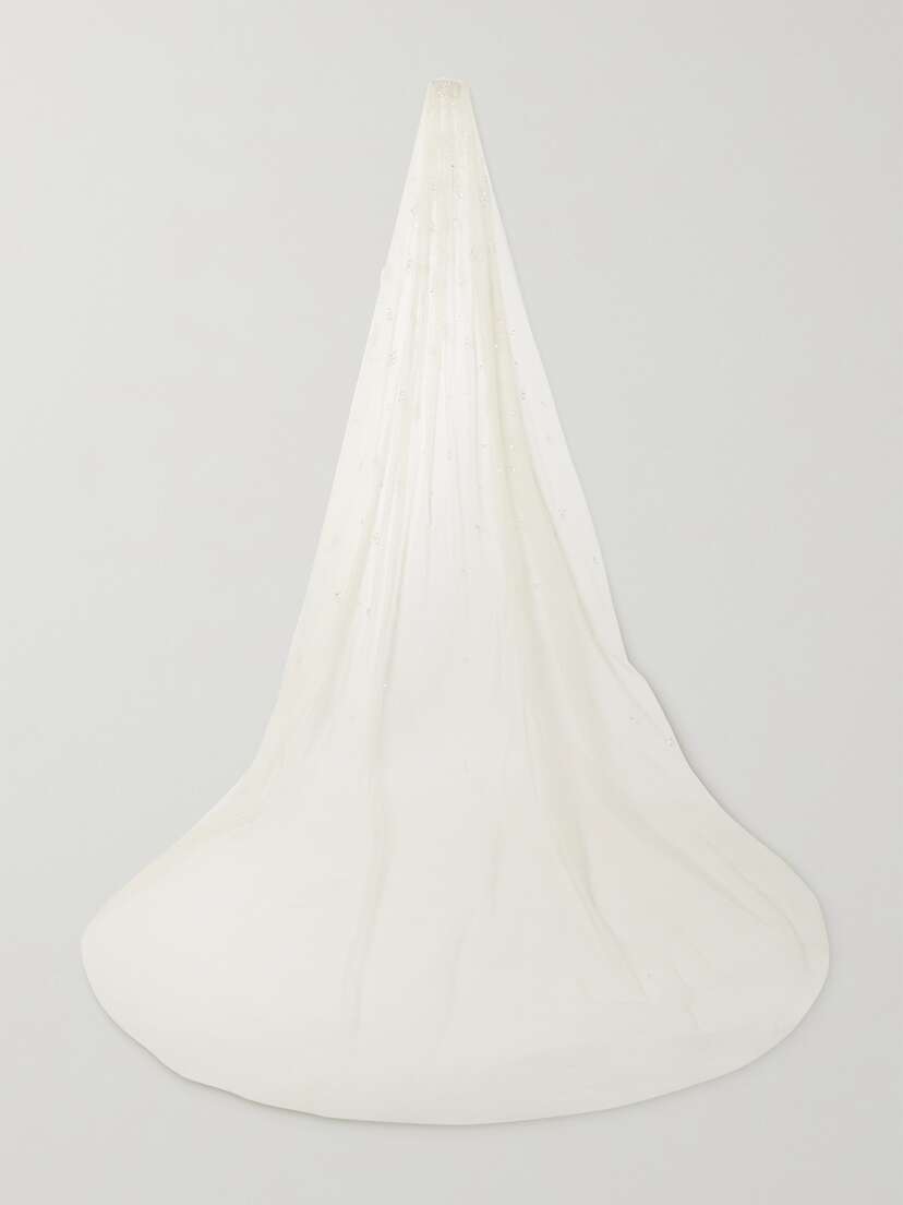 Safiyaa Edith Embellished Tulle Veil