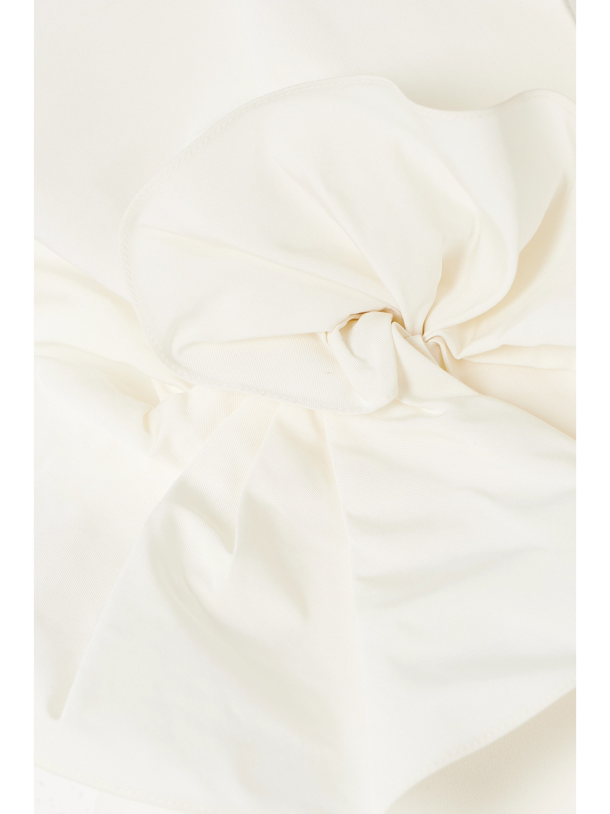 Safiyaa Omi Strapless Cape-effect Faille-trimmed Stretch-crepe Jumpsuit In White