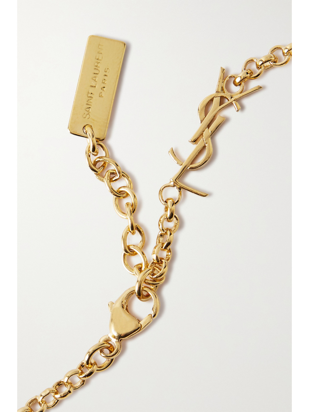 Shop Saint Laurent Cassandre Gold-tone Bracelet