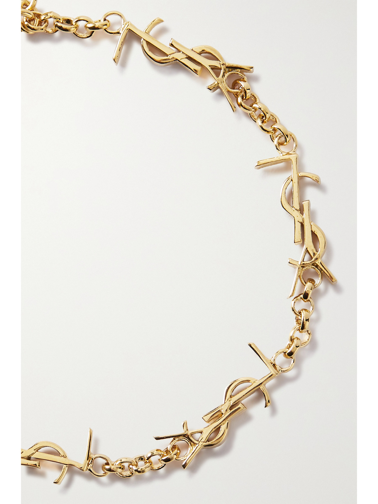 Shop Saint Laurent Cassandre Gold-tone Bracelet