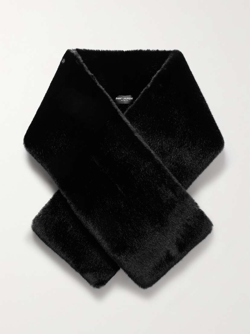 Saint Laurent Faux Fur Scarf