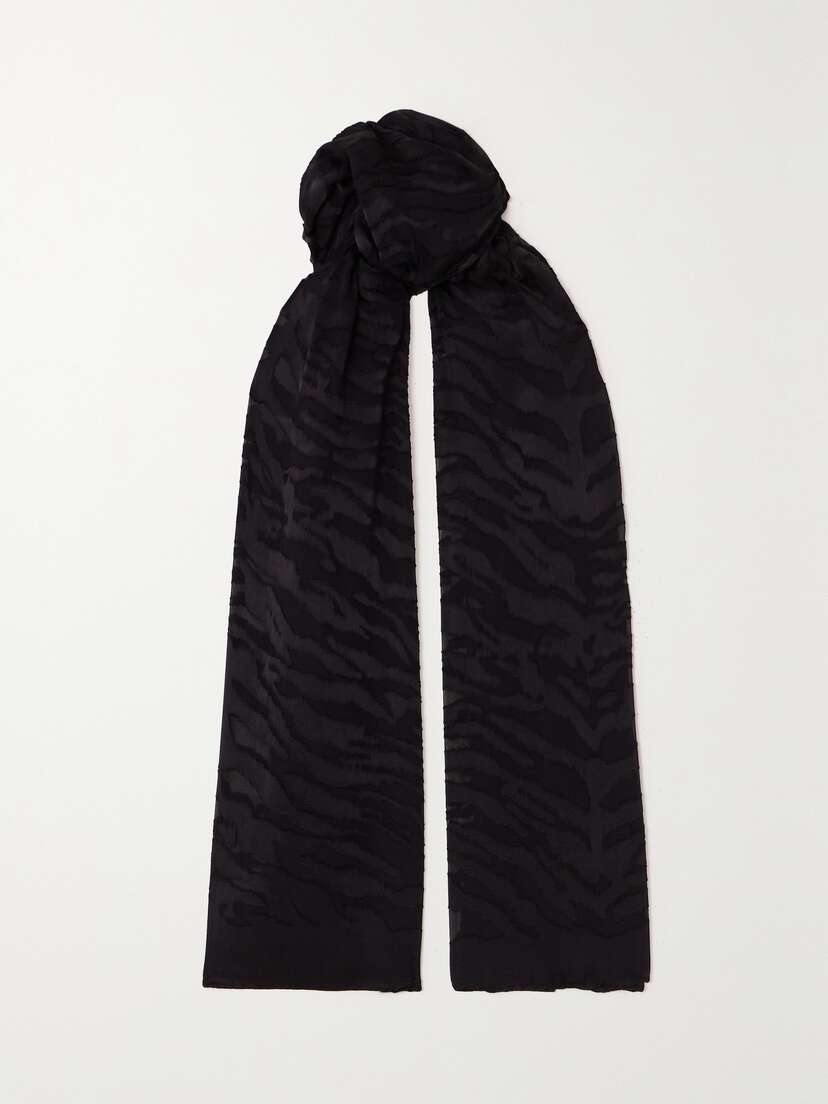 Saint Laurent Satin-jacquard Scarf