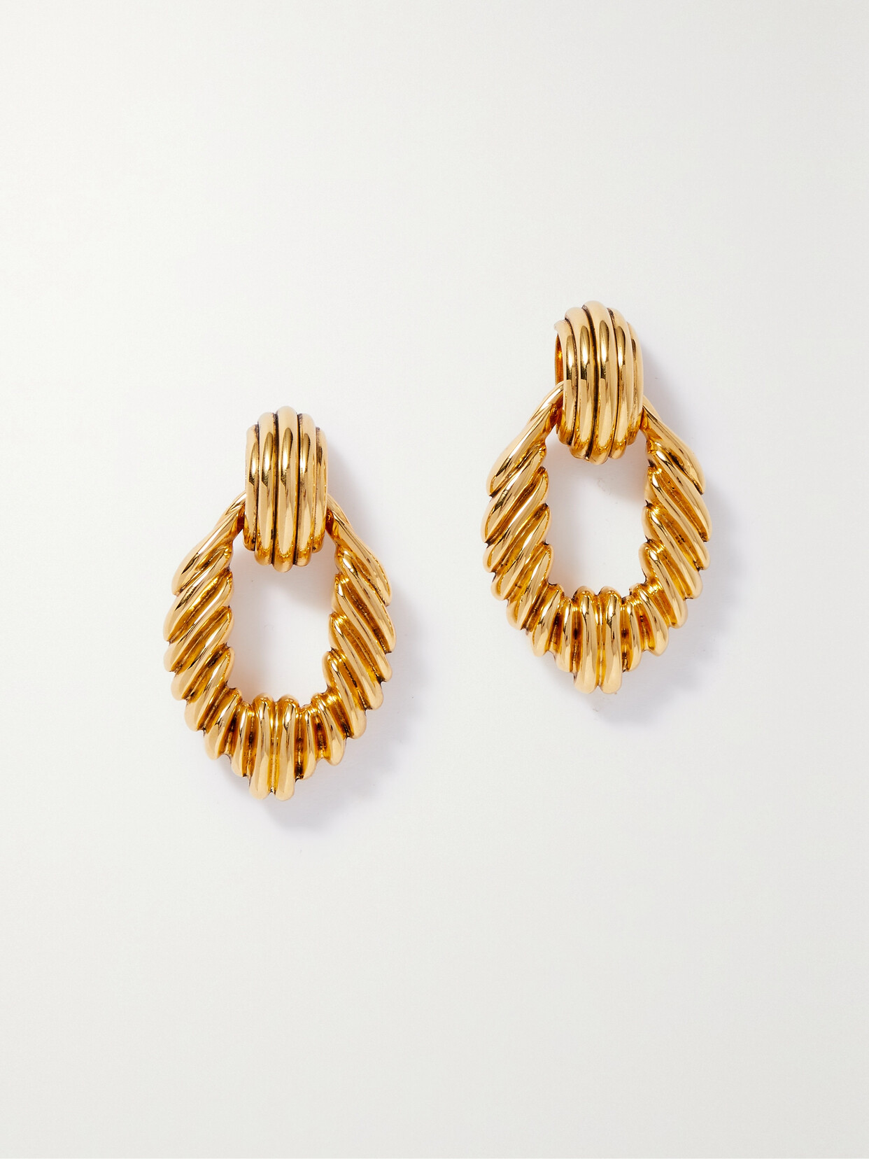 Saint Laurent Link Oversized Gold-tone Clip Earrings