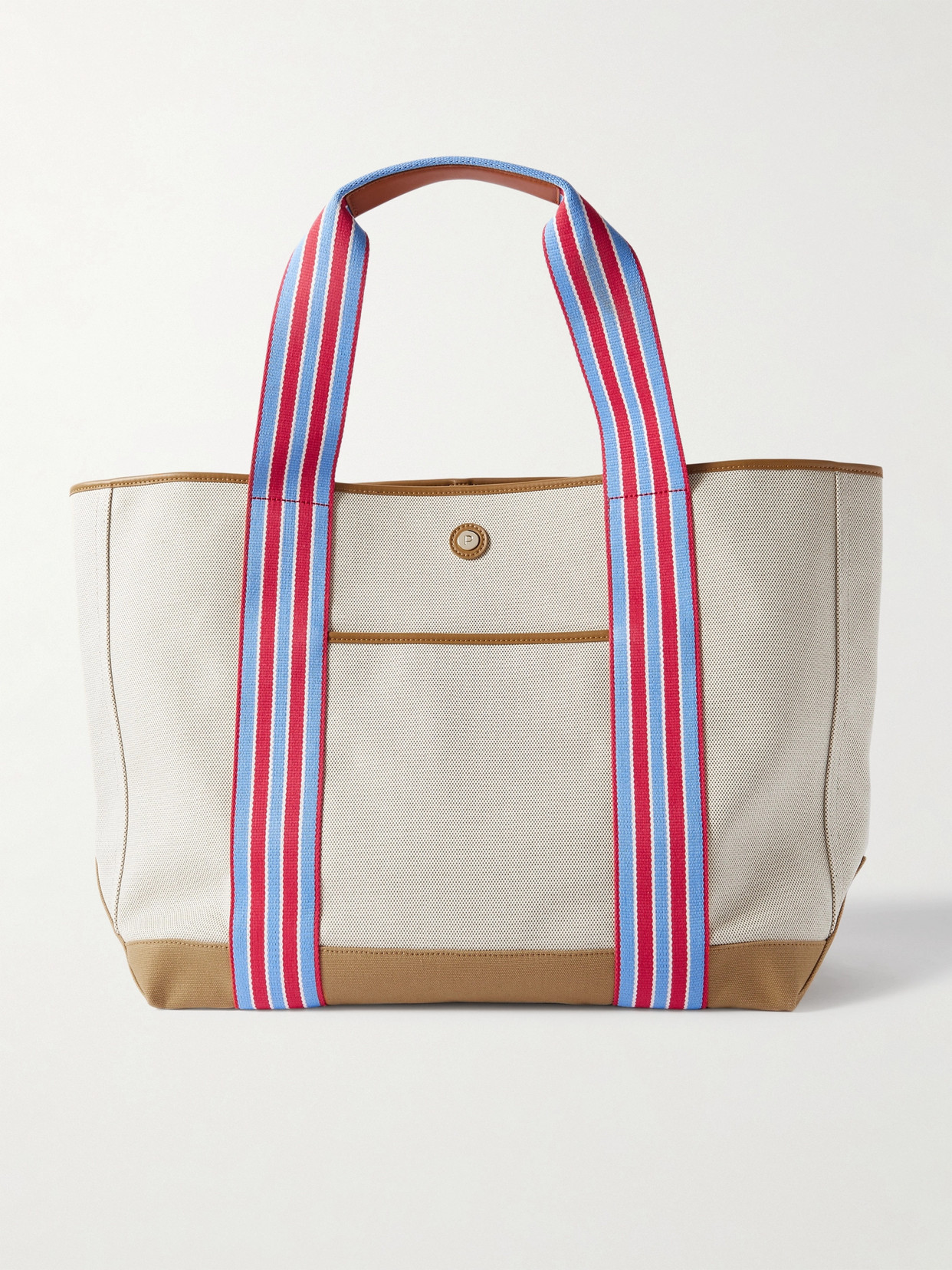 Paravel + Net Sustain Cabana Leather And Canvas Tote In Neutrals