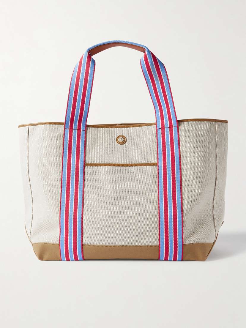 Paravel + Net Sustain Cabana Leather And Canvas Tote