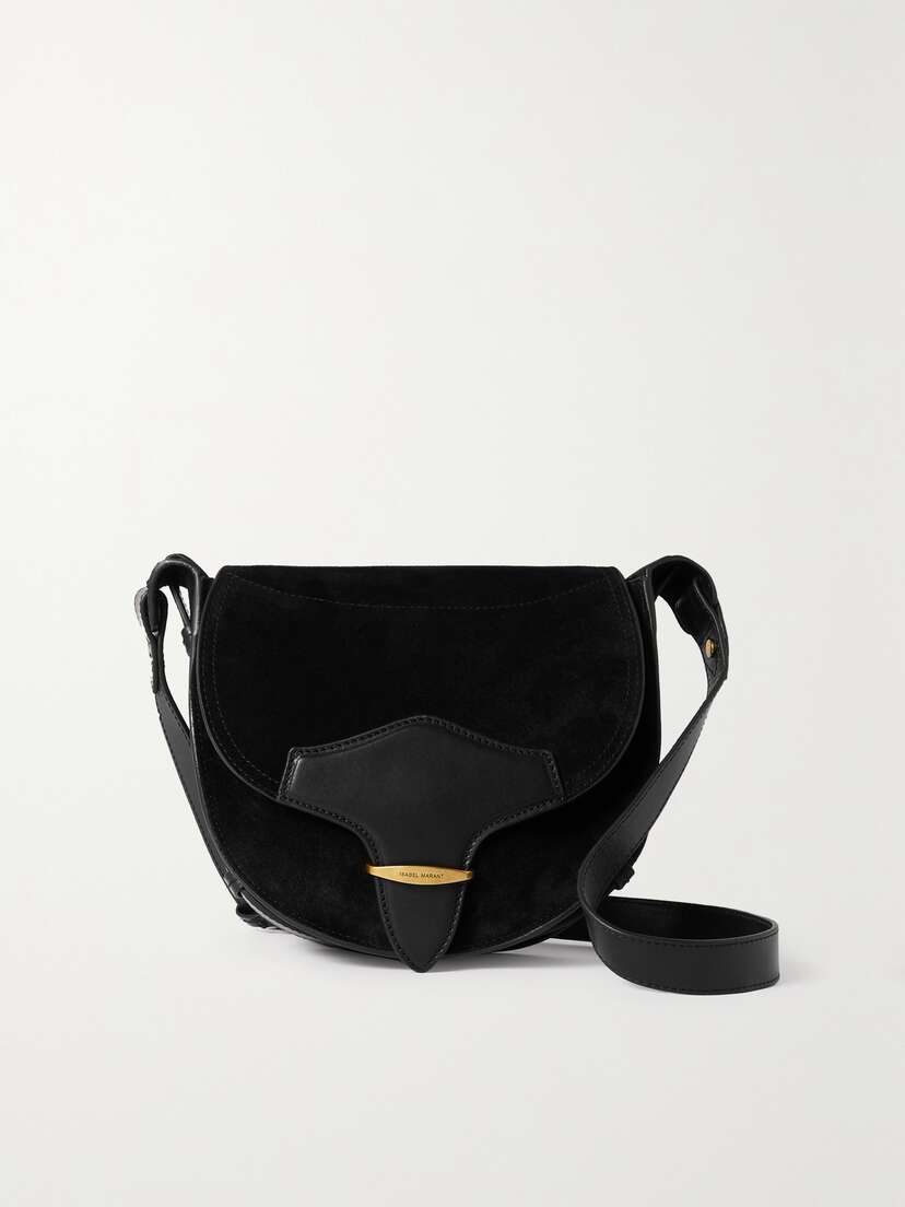 Isabel Marant Botsy Leather-trimmed Suede Shoulder Bag