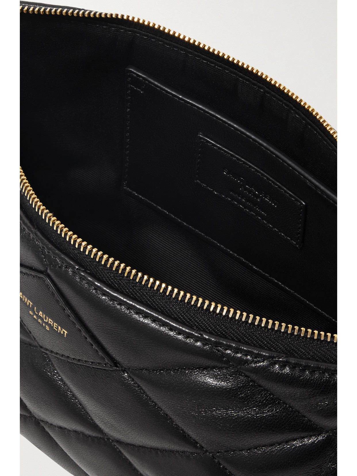 Shop Saint Laurent Quilted Leather Shoulder Bag In Black