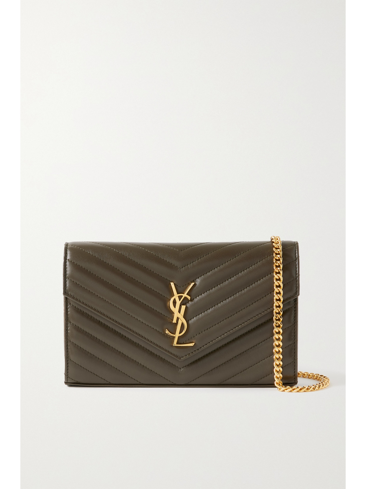 SAINT LAURENT - Cassandre Matelassé Leather Shoulder Bag - Green