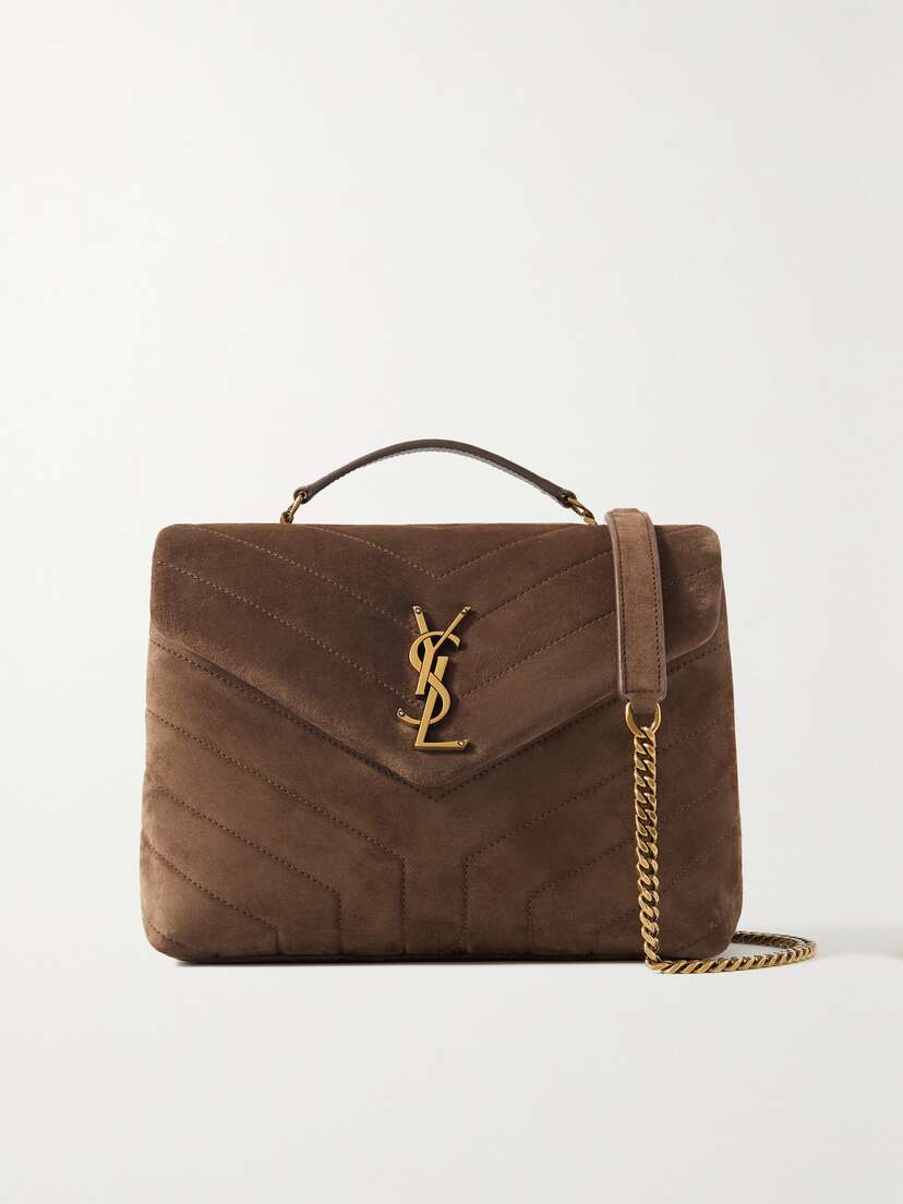 Saint Laurent Loulou Small Quilted Suede Shoulder Bag