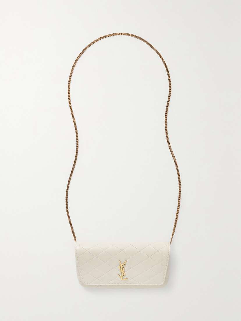 Saint Laurent Gaby Quilted Leather Phone Case