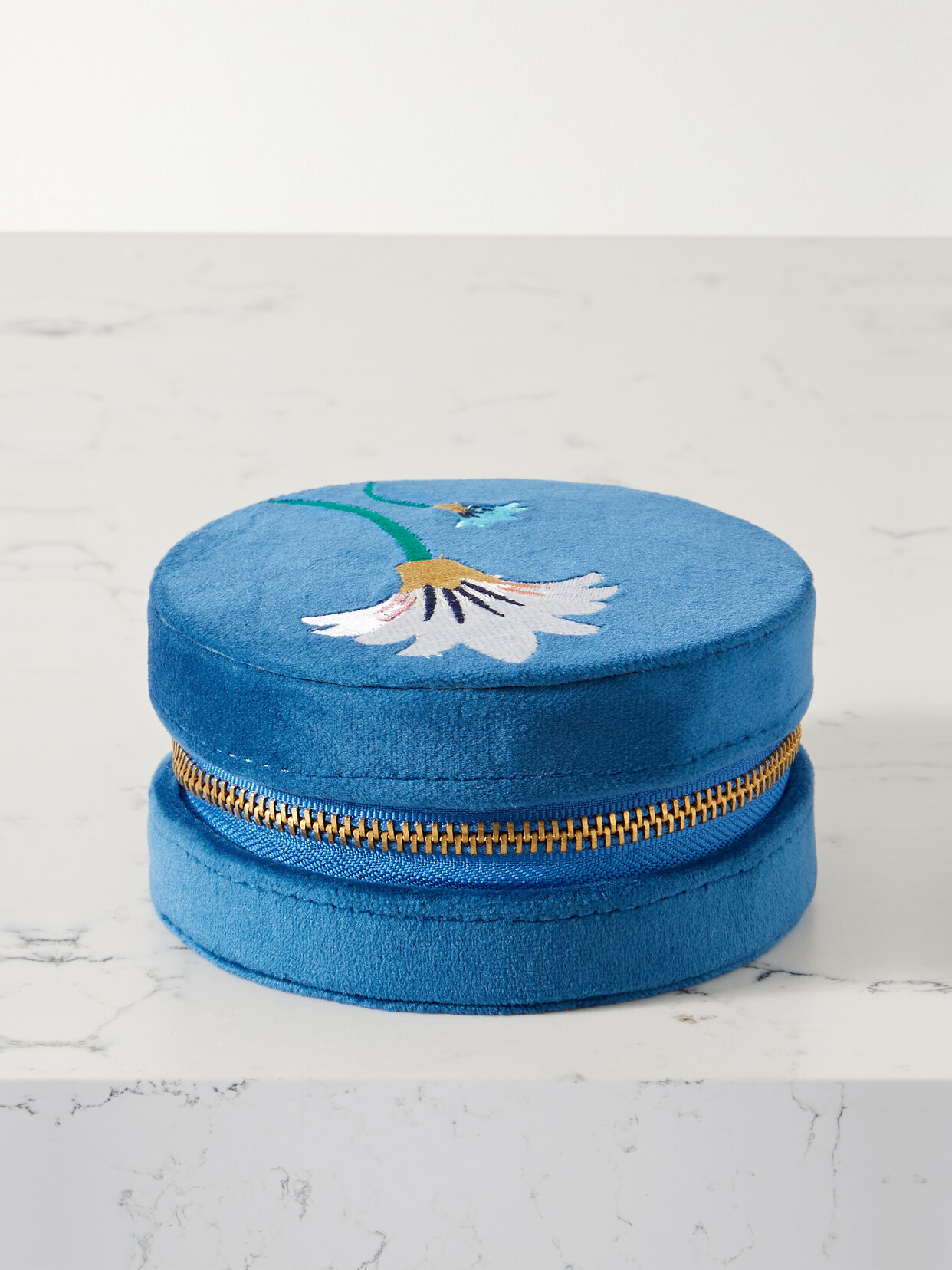 L'atelier Nawbar Psychedeliah Embroidered Velvet Jewelry Box