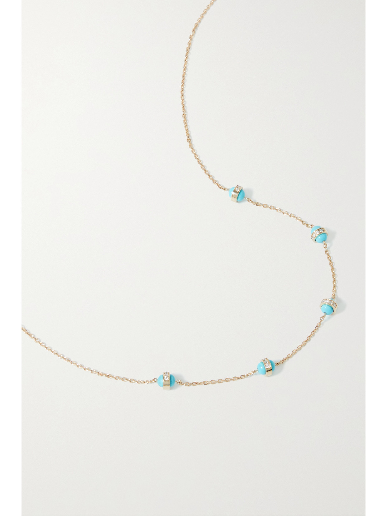 L'atelier Nawbar Atoms 18-karat Gold, Enamel And Diamond Necklace In Gold