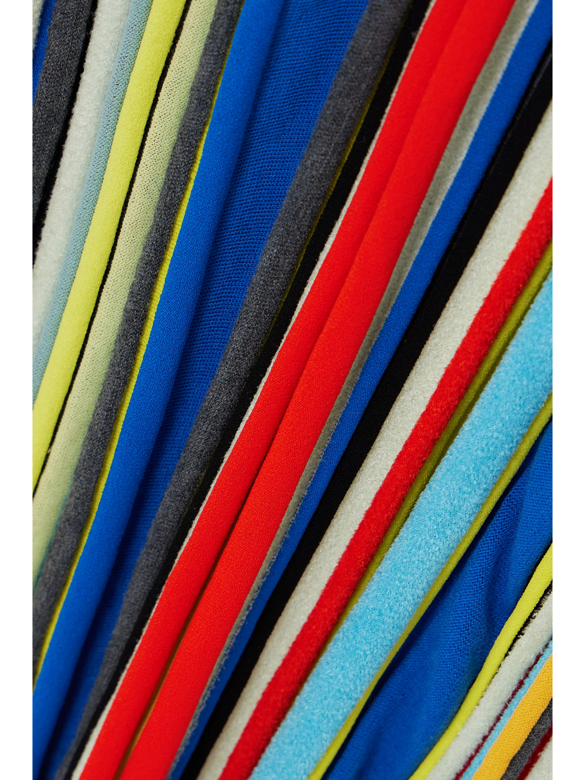 Christopher John Rogers Striped ribbed-knit maxi dress