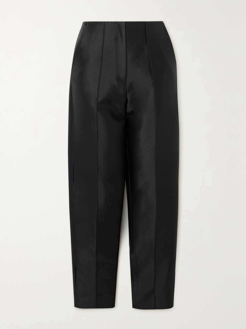 Christopher John Rogers Silk And Wool-blend Twill Tapered Pants