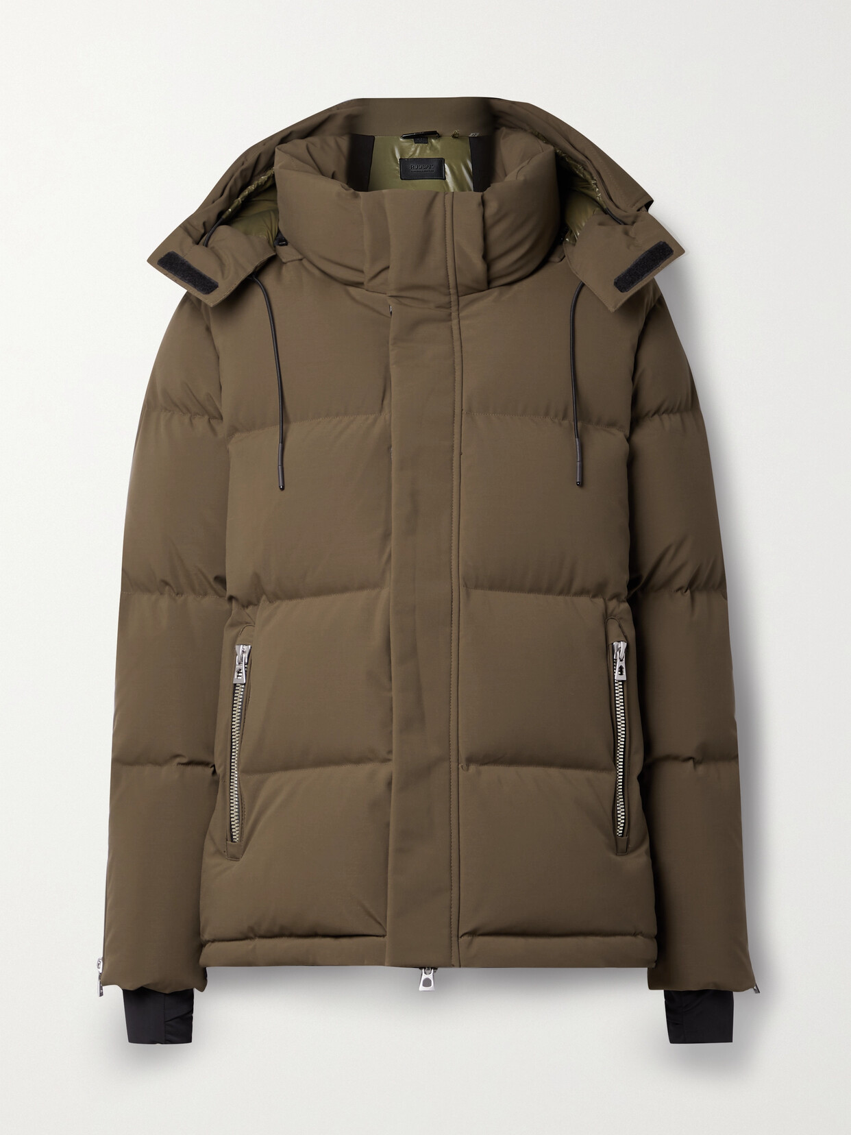 Shop Rudsak + Net Sustain Joon M Hooded Quilted Stormshell Down Ski Jacket In Green