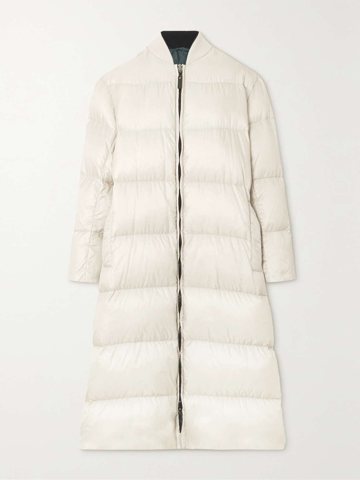 Shop Max Mara Seibi Reversible Quilted Shell Down Jacket In White