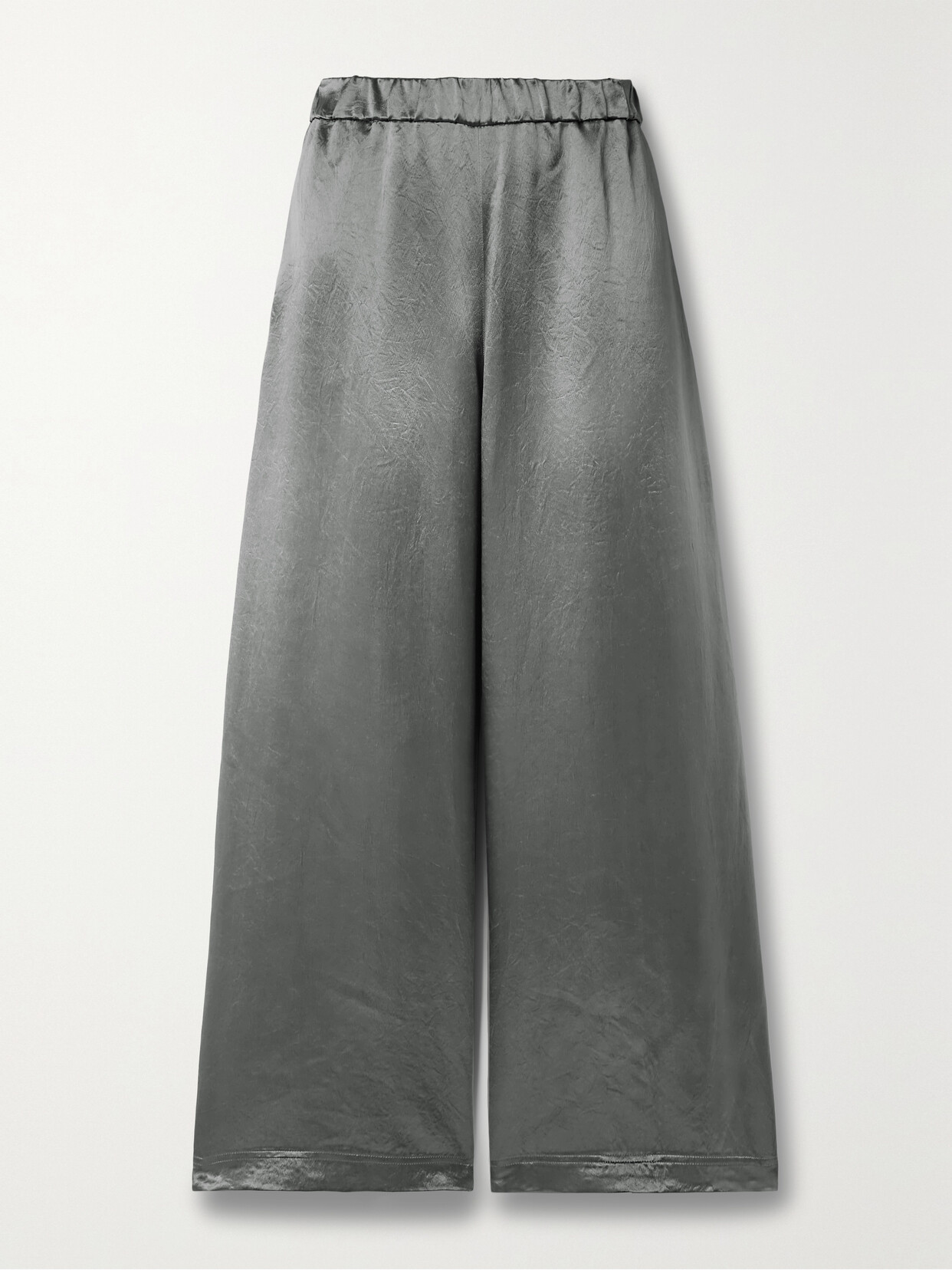 Max Mara Leisure Acanto Hammered-satin Wide-leg Pants