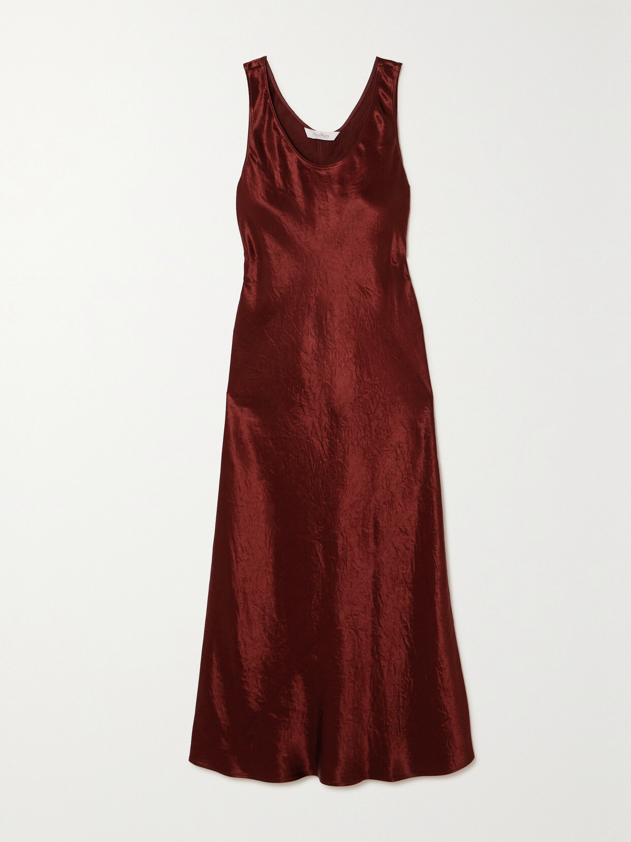 Max Mara - Leisure Talete Crinkled-satin Midi Dress - Red