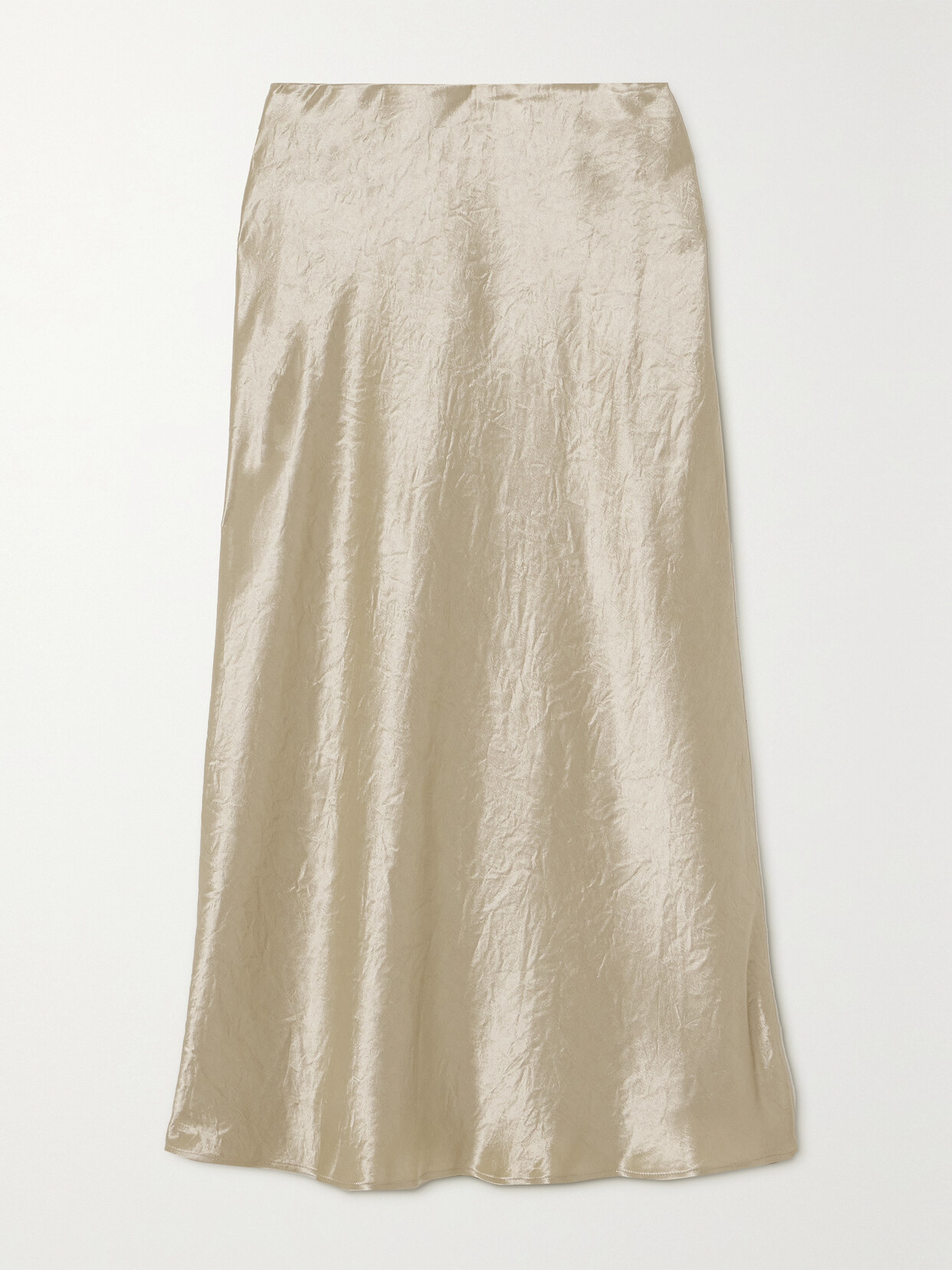 Max Mara - Leisure Alessio Crinkled-satin Midi Skirt - Off-white